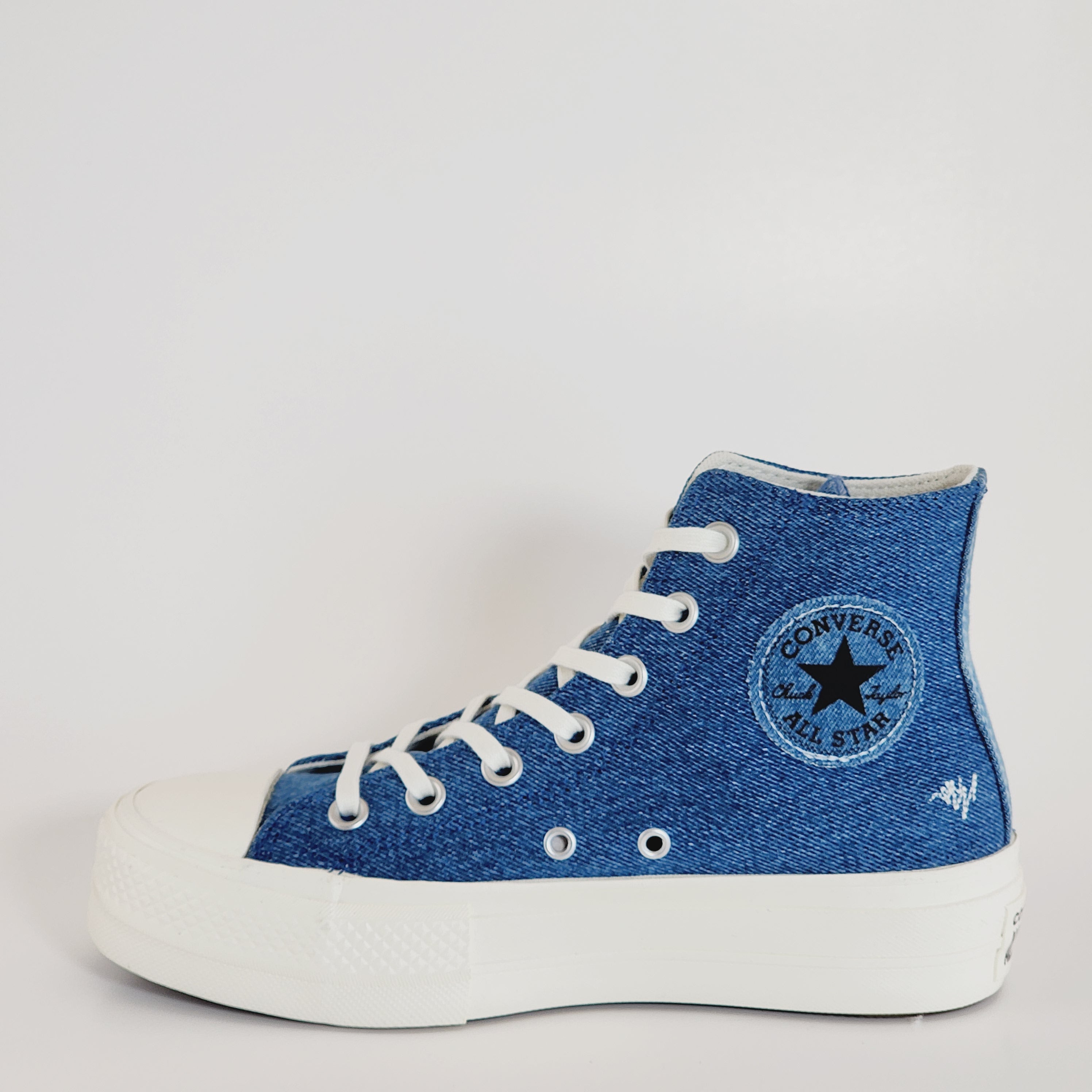 Converse CTAS Lift Hi Denim Navy/Egret Women's Platform Sneakers A12045C NWT