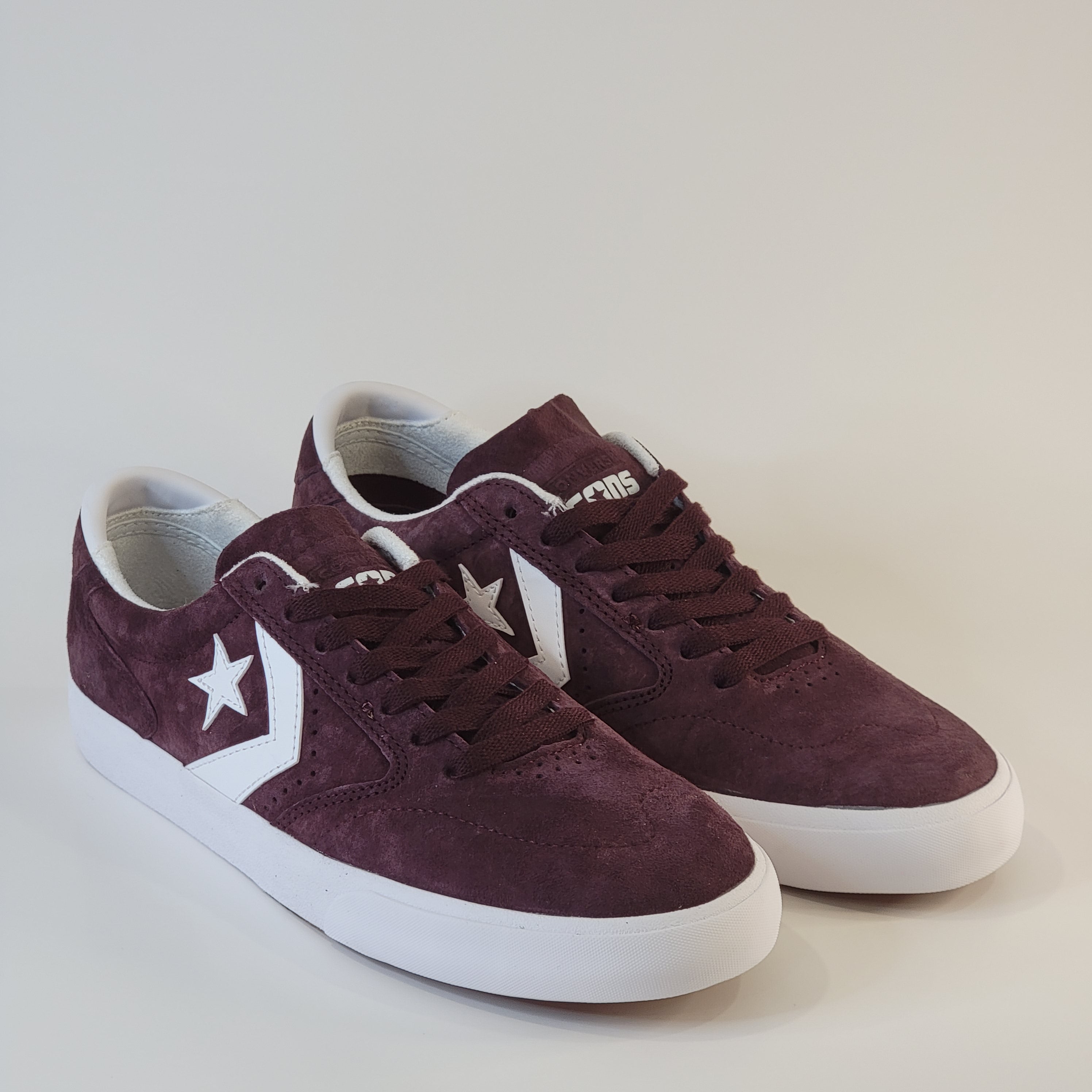 Converse CONS Pro Ox Low Top Burgundy Suede Sneakers 168651C NWT