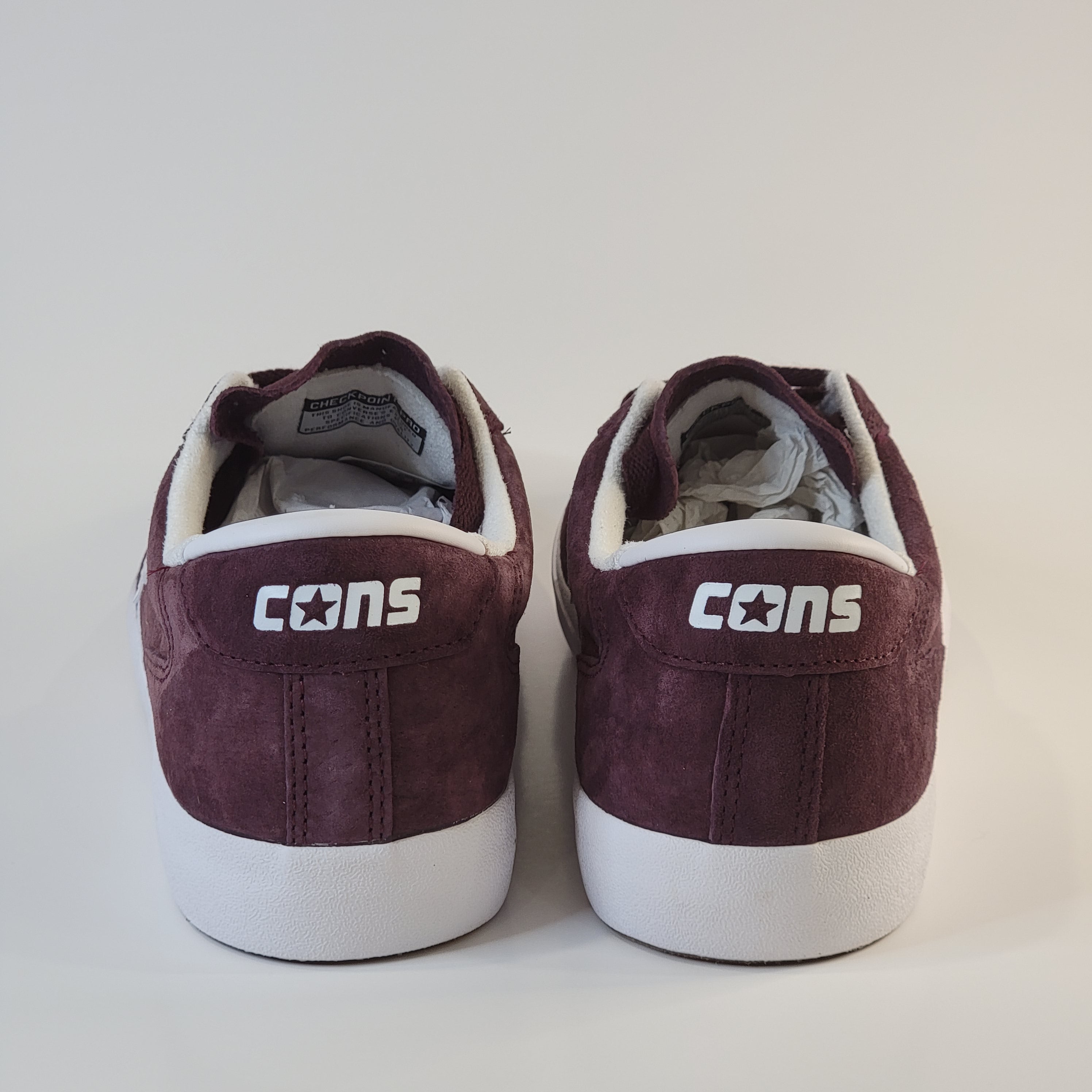 Converse CONS Pro Ox Low Top Burgundy Suede Sneakers 168651C NWT