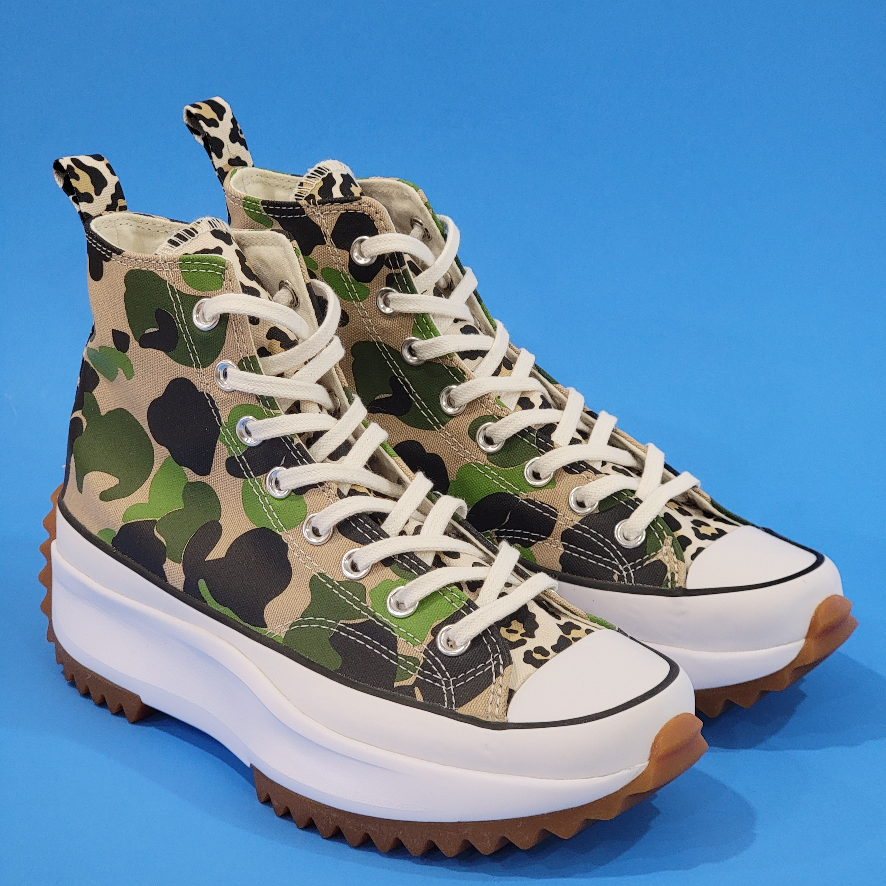 Converse Run Star Hike High 'Archive Print CAMO' Platform Sneakers 170913C NWT