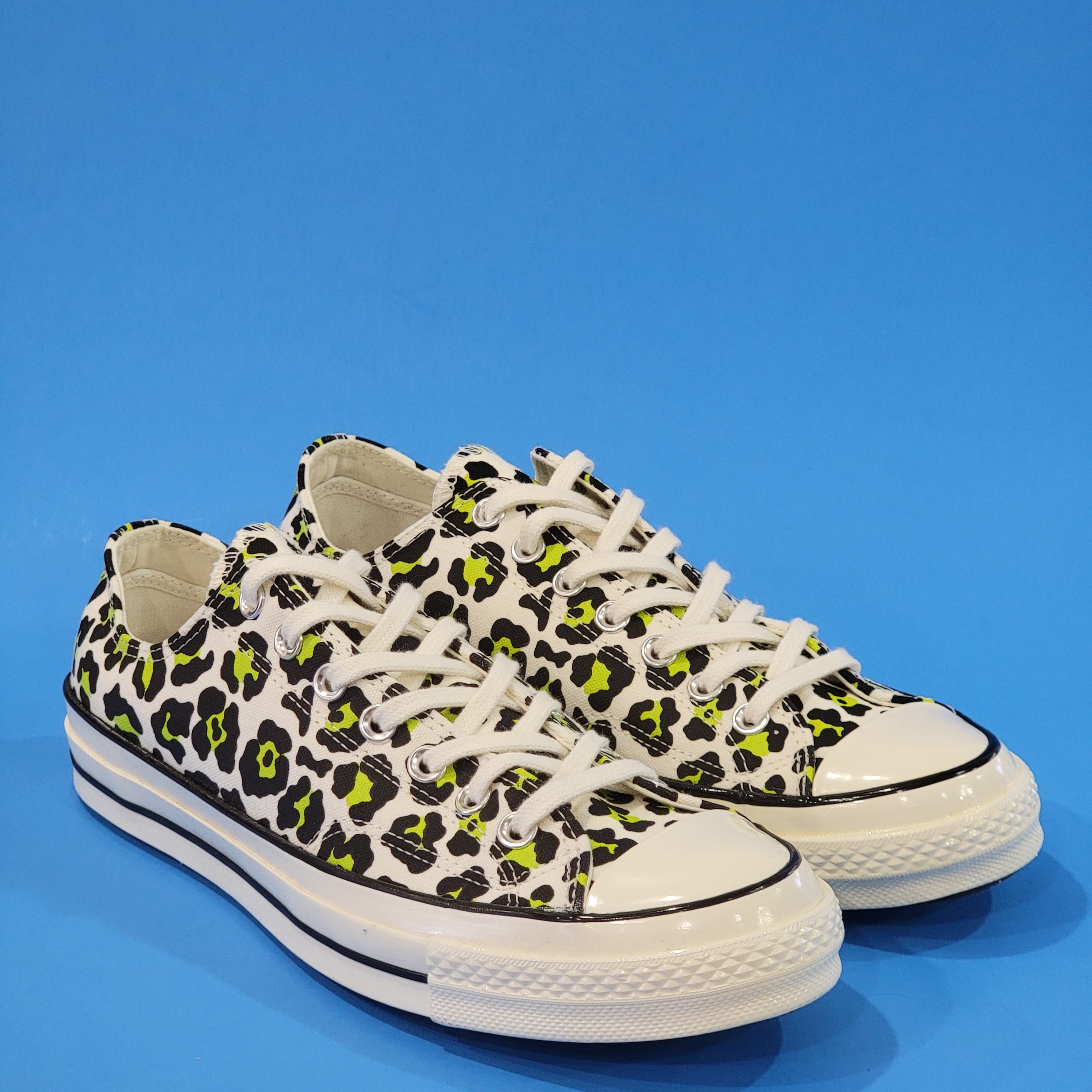 Converse Chuck 70 Ox Low Neon Leopard Canvas UnisexSneakers 164410C NWT