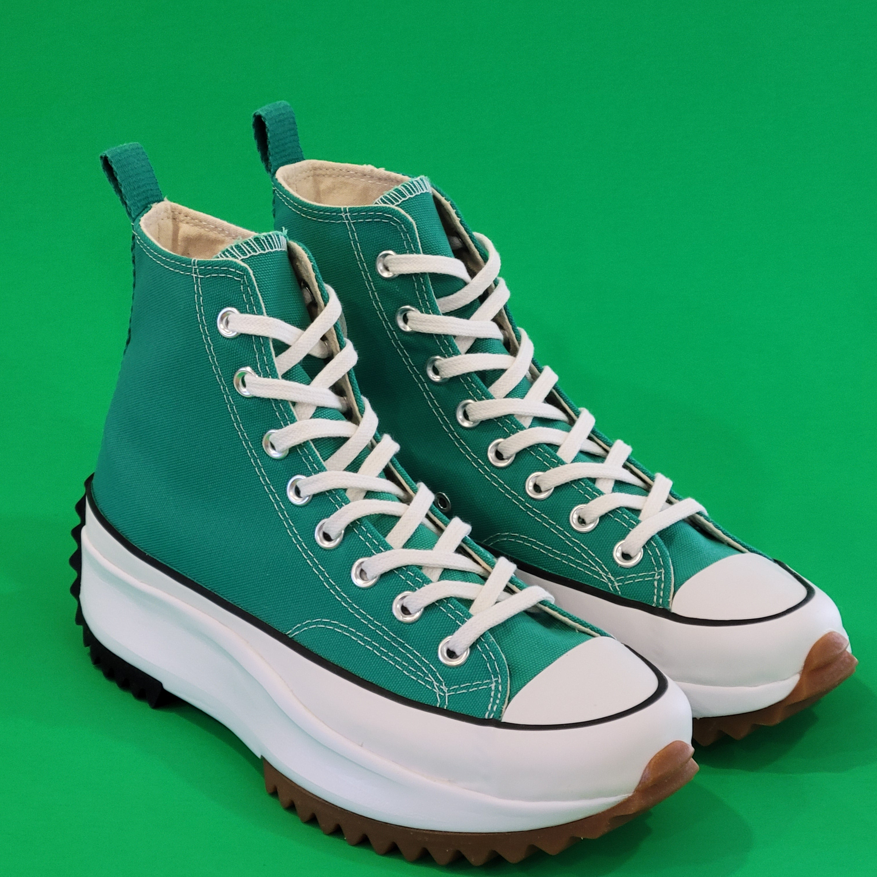 Converse Run Star Hike High 'Court Green Gum' Platform Sneakers 170441C NWT