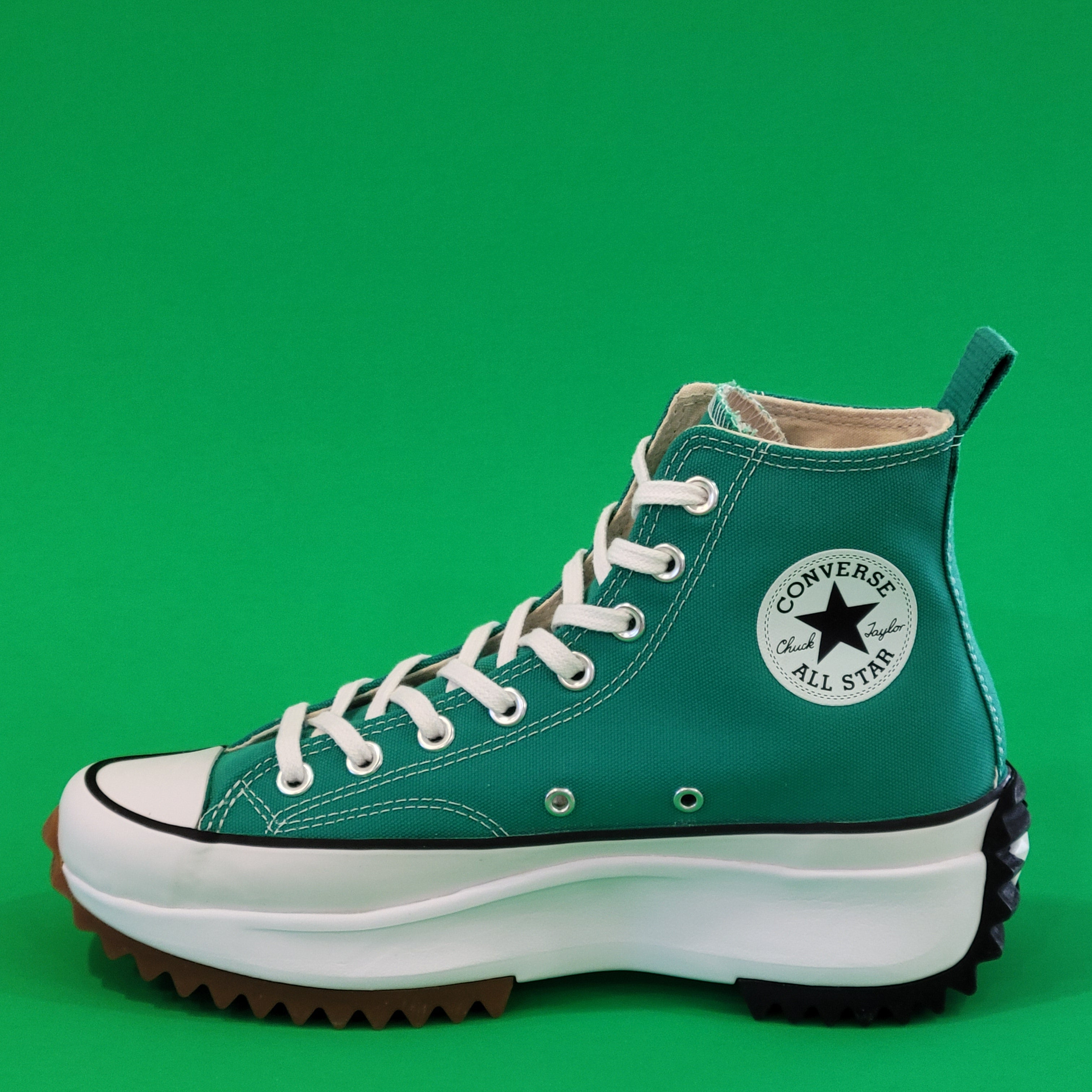 Converse Run Star Hike High 'Court Green Gum' Platform Sneakers 170441C NWT