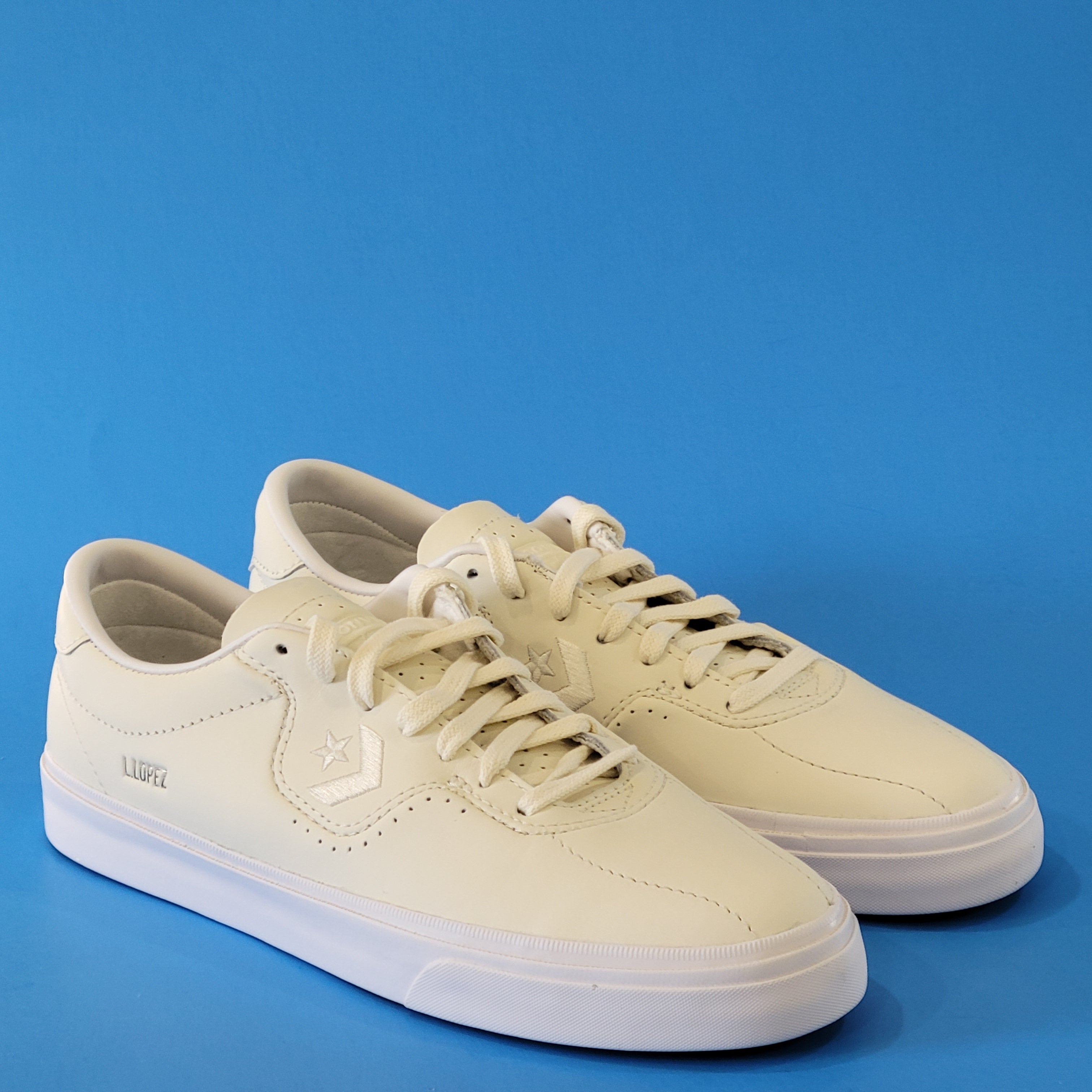 Converse CONS Louie Lopez Pro Ox White Leather Skate Sneakers 170500C NWT