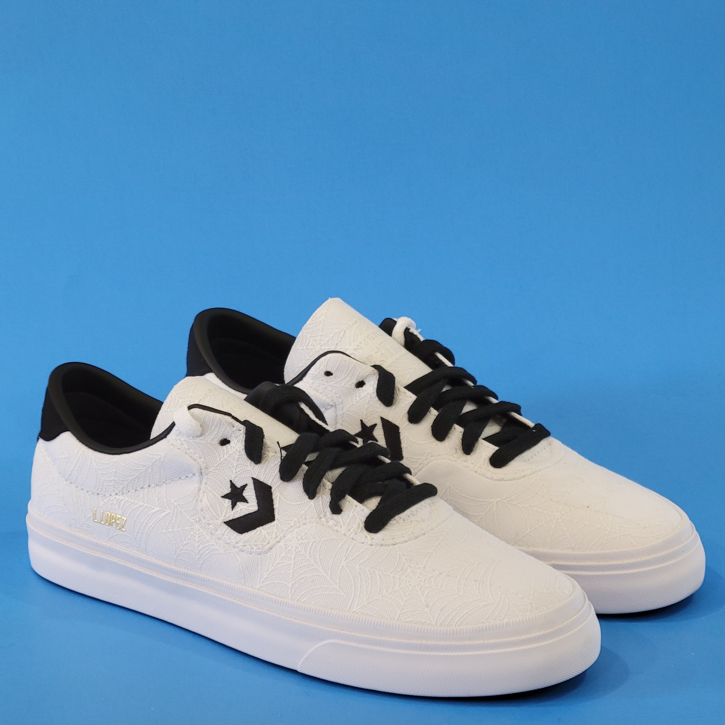 Converse CONS Louie Lopez Pro Ox White Spider Skate Sneakers 170939C NWT