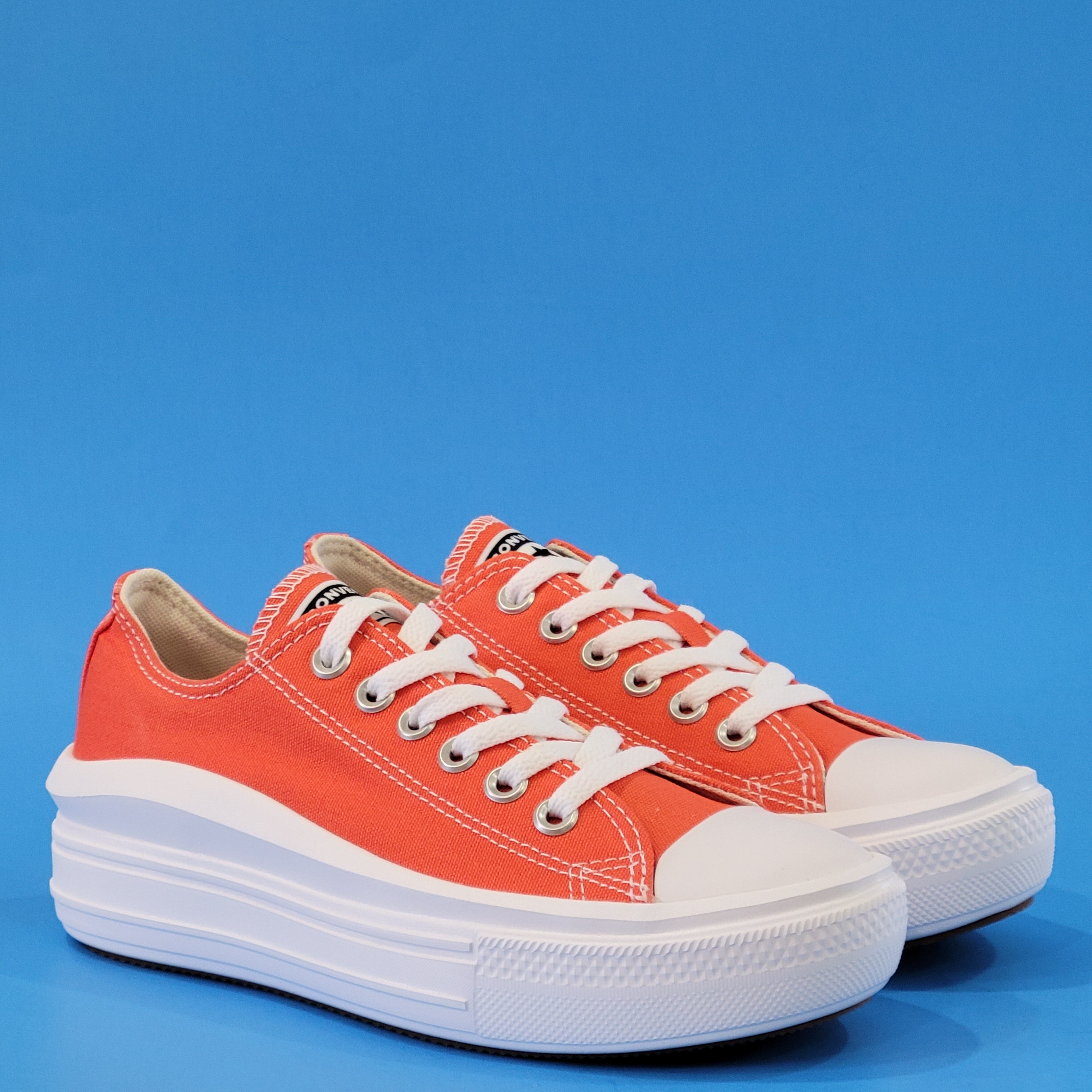 Converse All Star Move Low 'Bright Poppy' Women's Platform Sneakers 570774C NWT