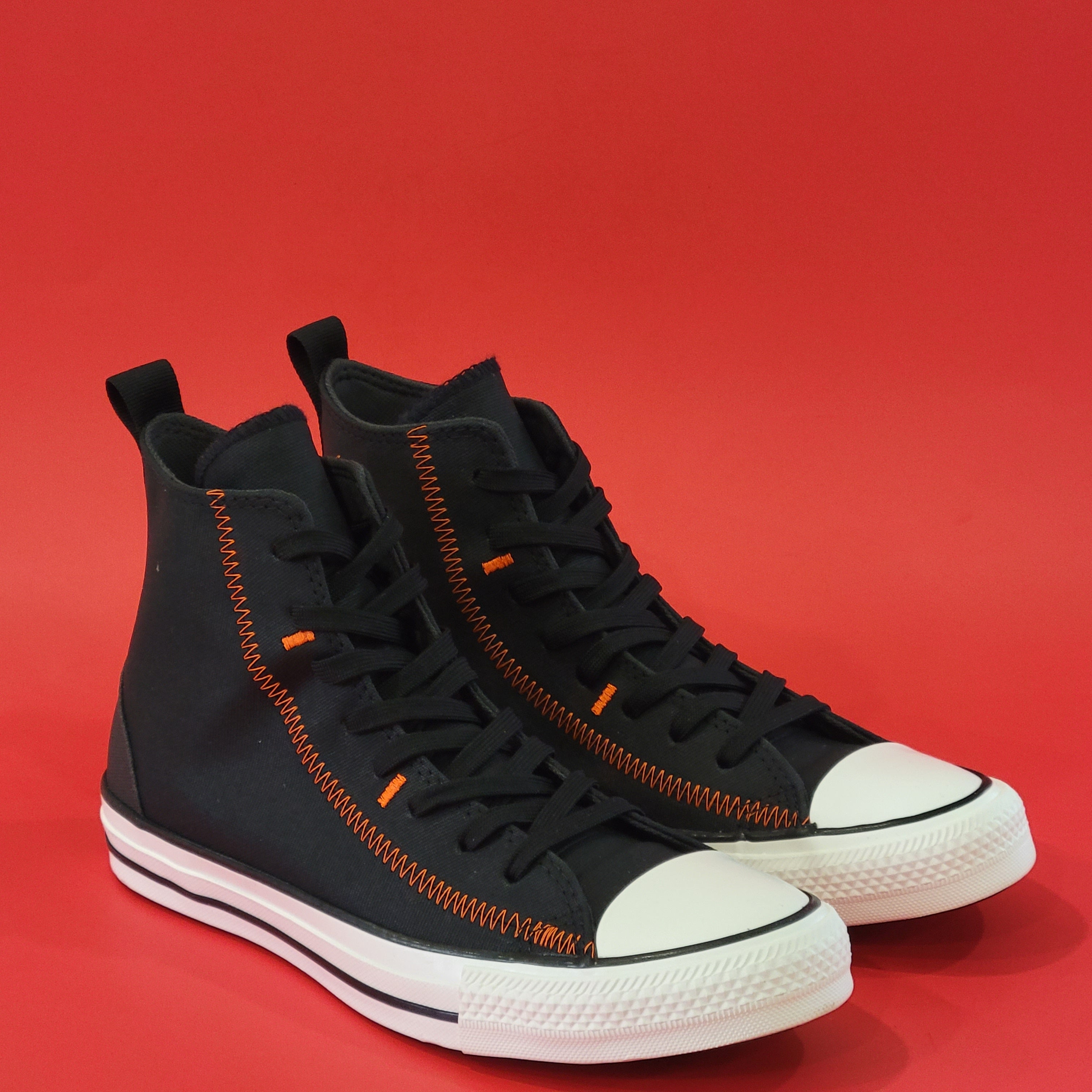 Converse CTAS High Top Black and Orange Unisex Sneakers 172467F NWT