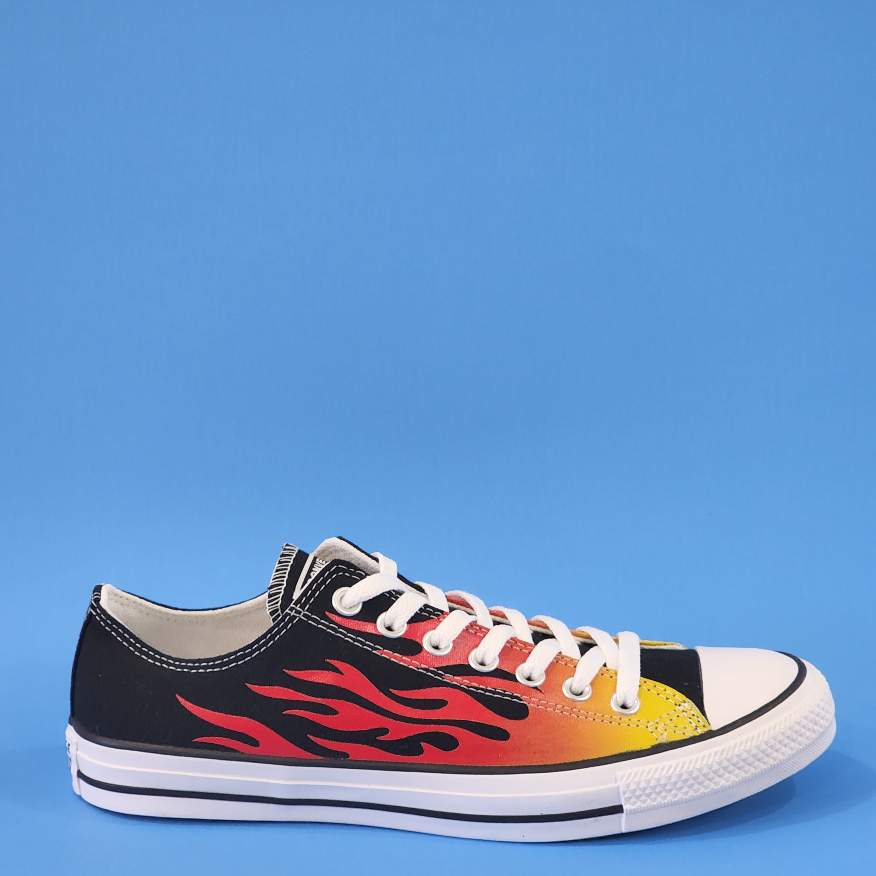 Converse CTAS Low Ox Archive Print 'Flame' Unisex Sneakers 166259F NWT