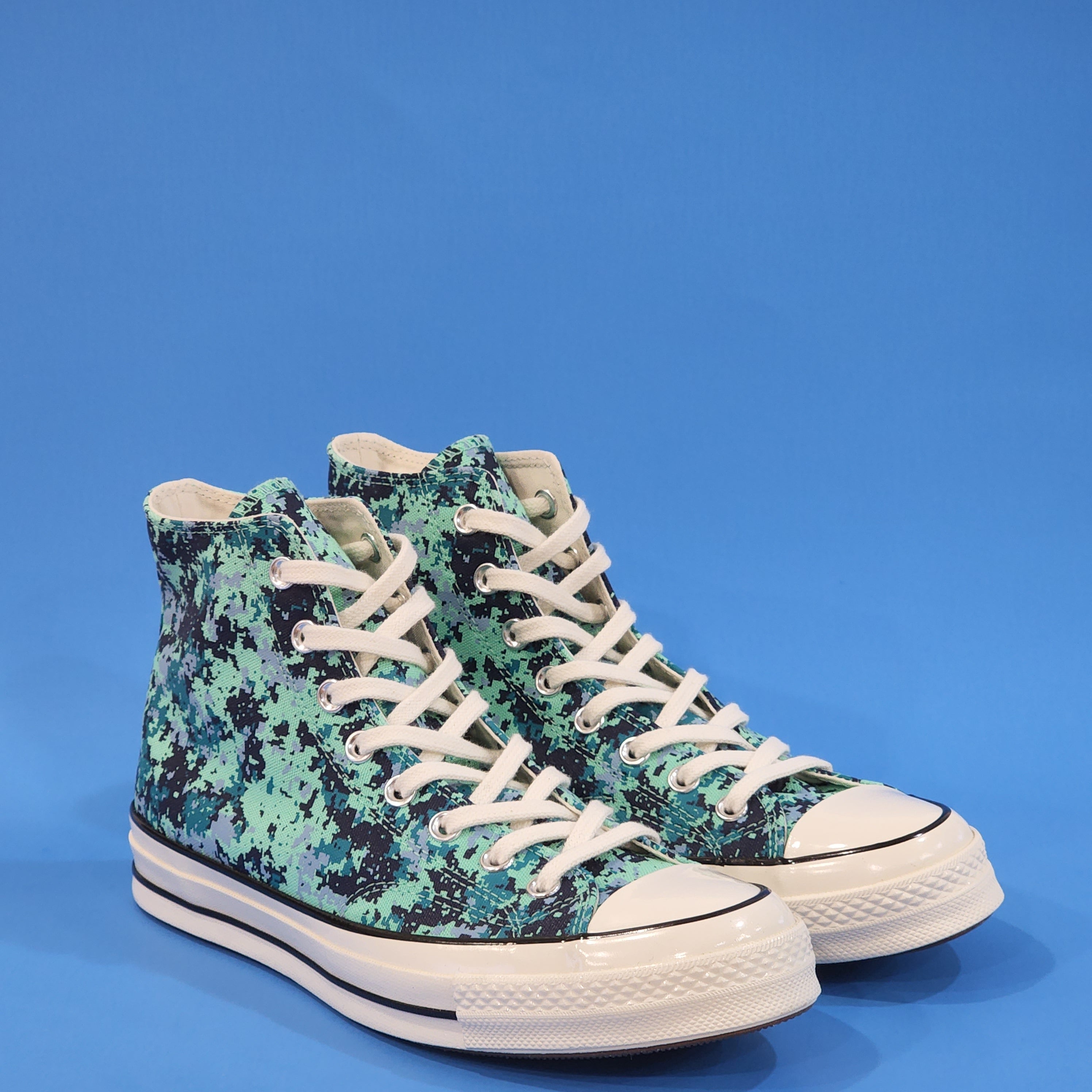 Converse Chuck 70 Hi Digi Camo Green Glow Unisex Sneakers 170381C NWT