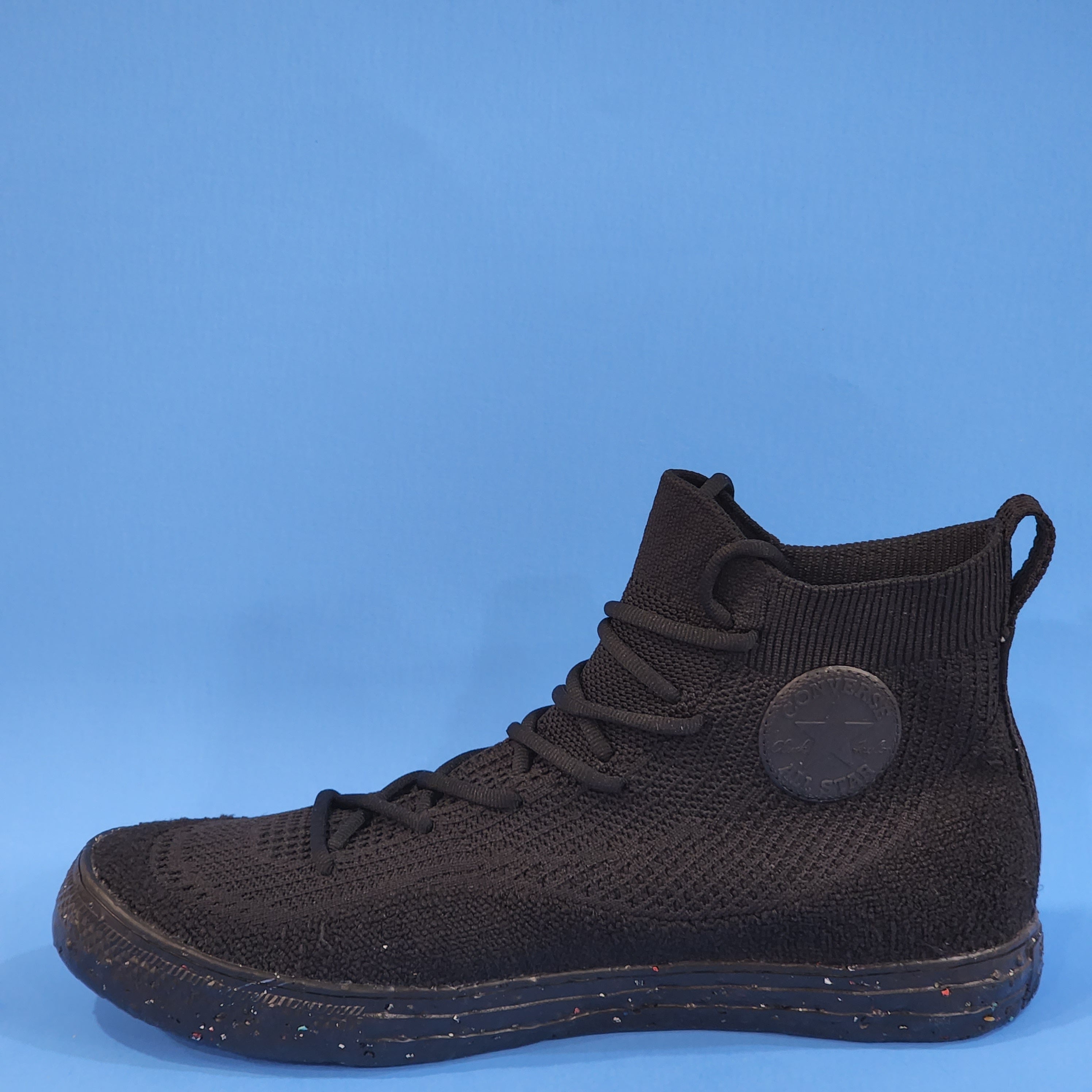 Converse CTAS Hi Renew Knit Triple Black Unisex Sneakers 172031C NWT