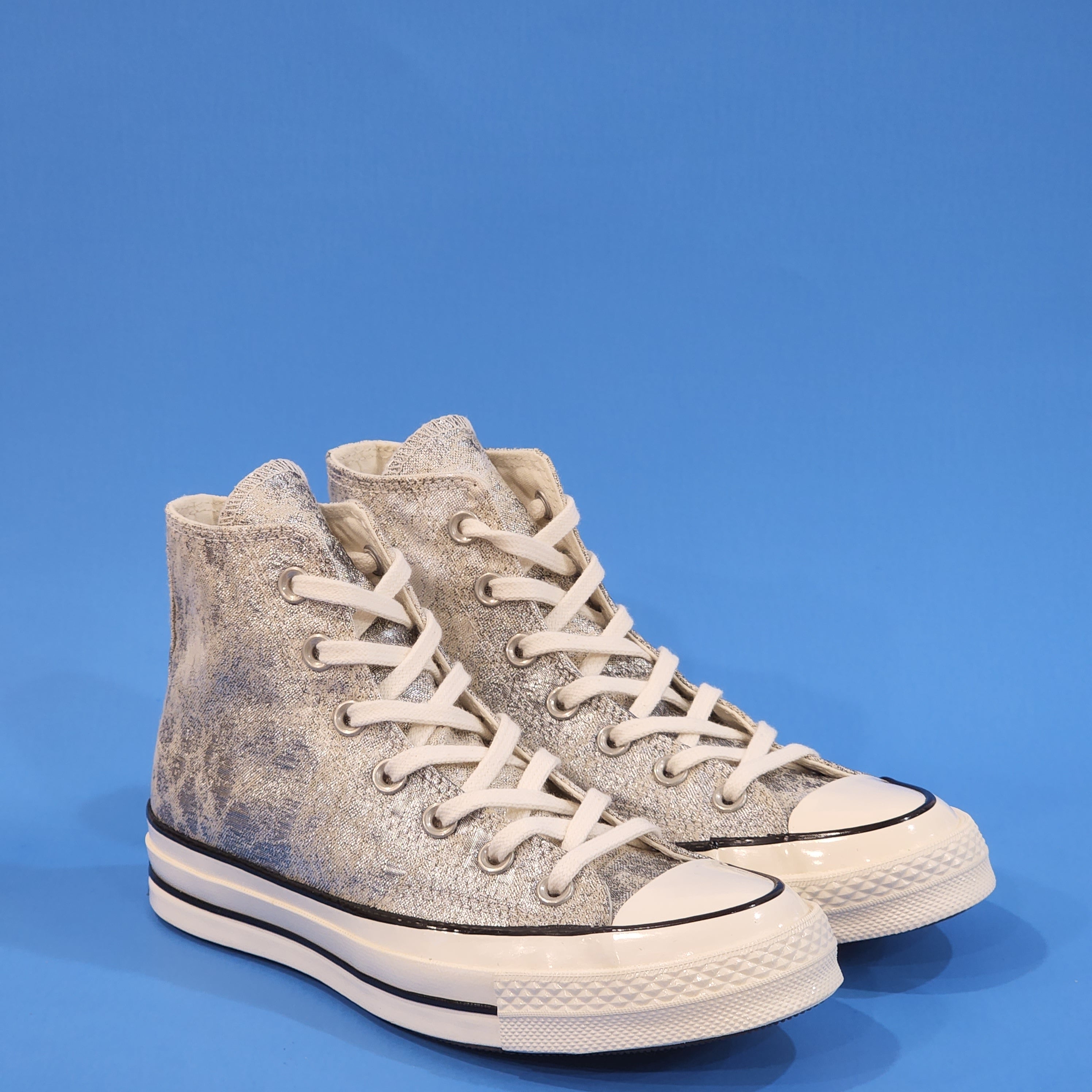 Converse Chuck 70 Hi Elevated Metallic Silver Women's Sneakers 570531C NWT