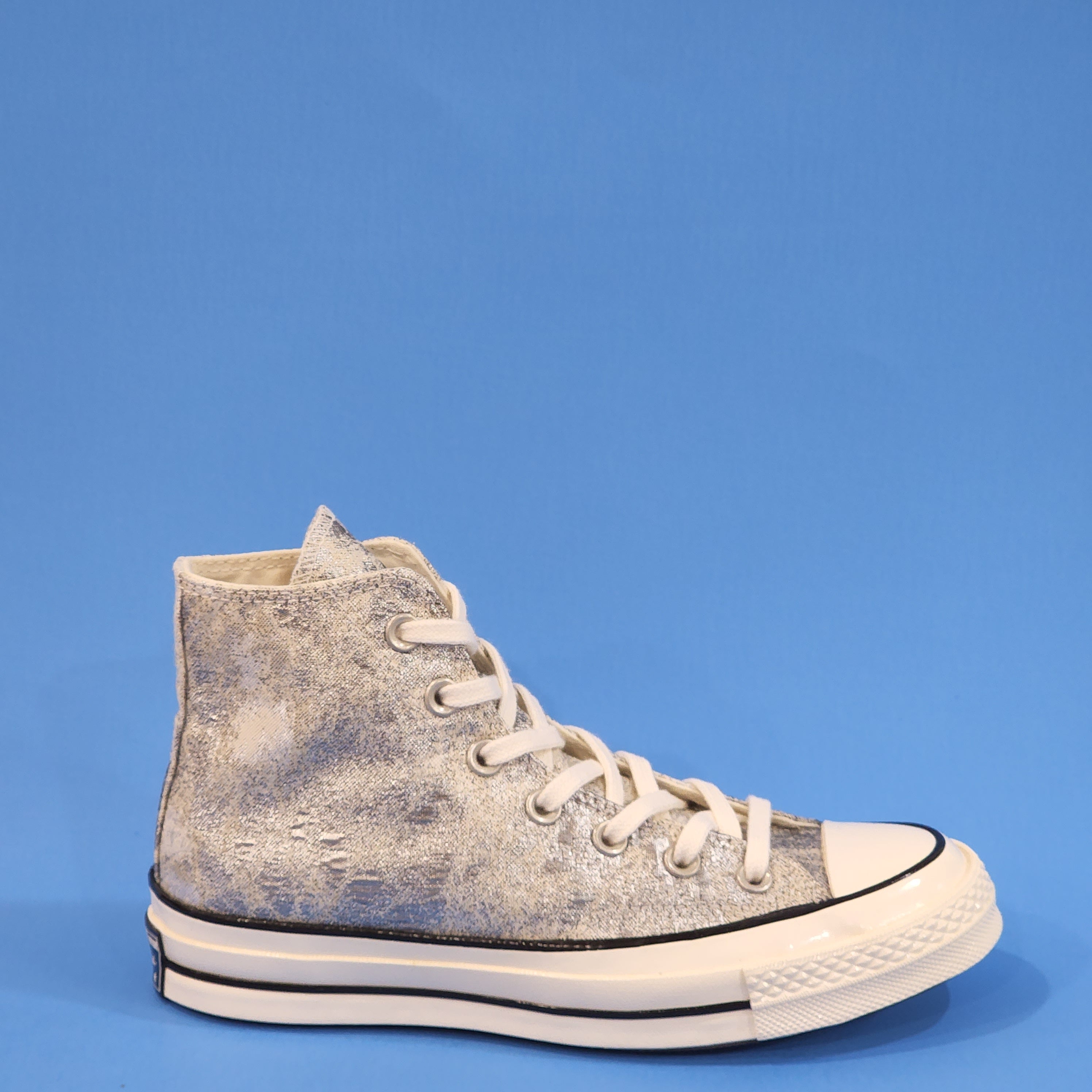 Converse Chuck 70 Hi Elevated Metallic Silver Women's Sneakers 570531C NWT