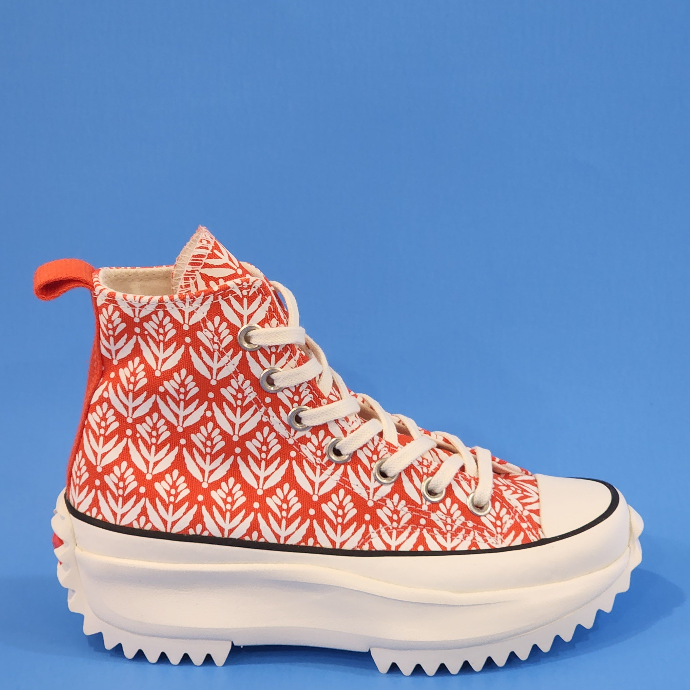 Converse Run Star Hike High 'Bright Poppy' Unisex Platform Sneakers 171922C NWT