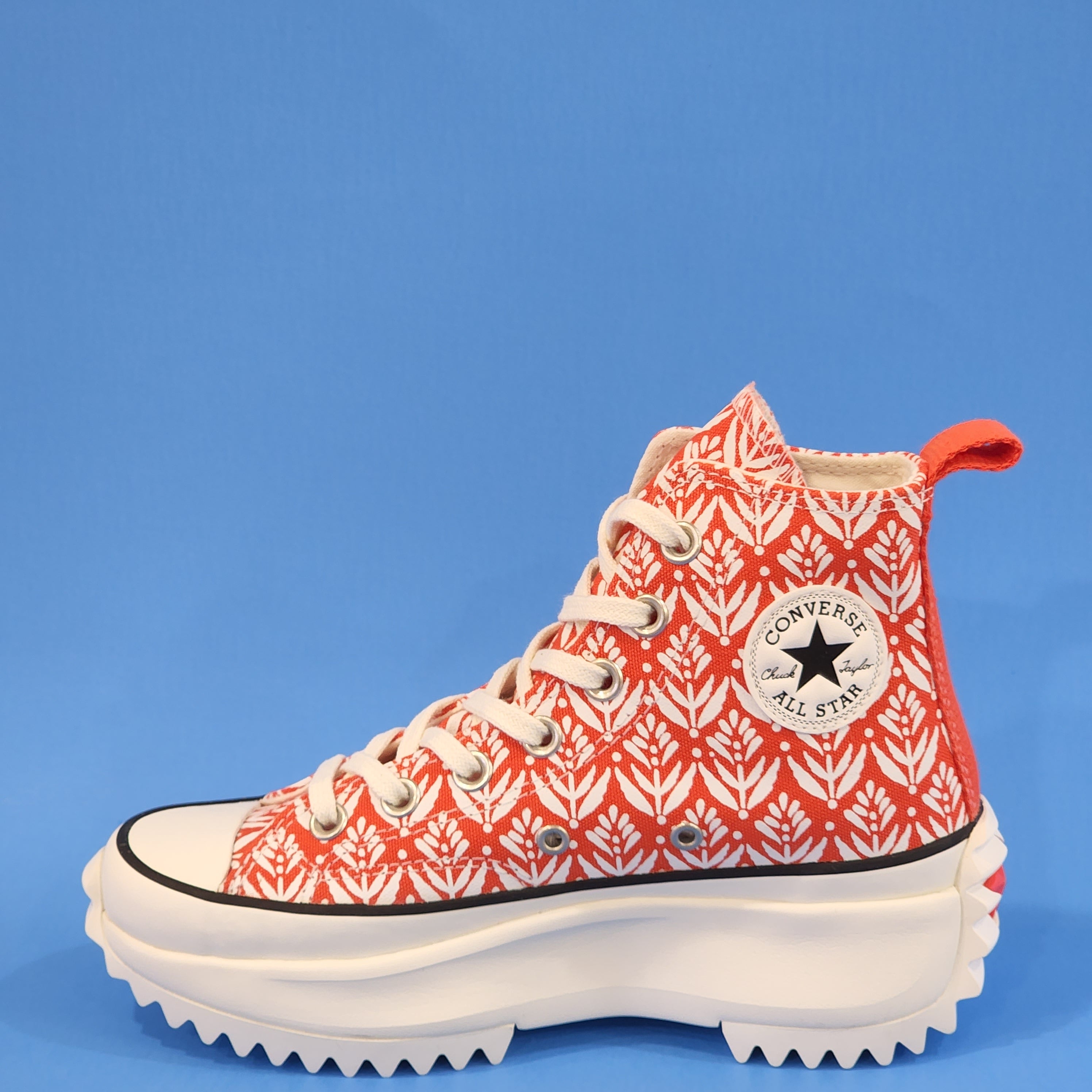 Converse Run Star Hike High 'Bright Poppy' Unisex Platform Sneakers 171922C NWT