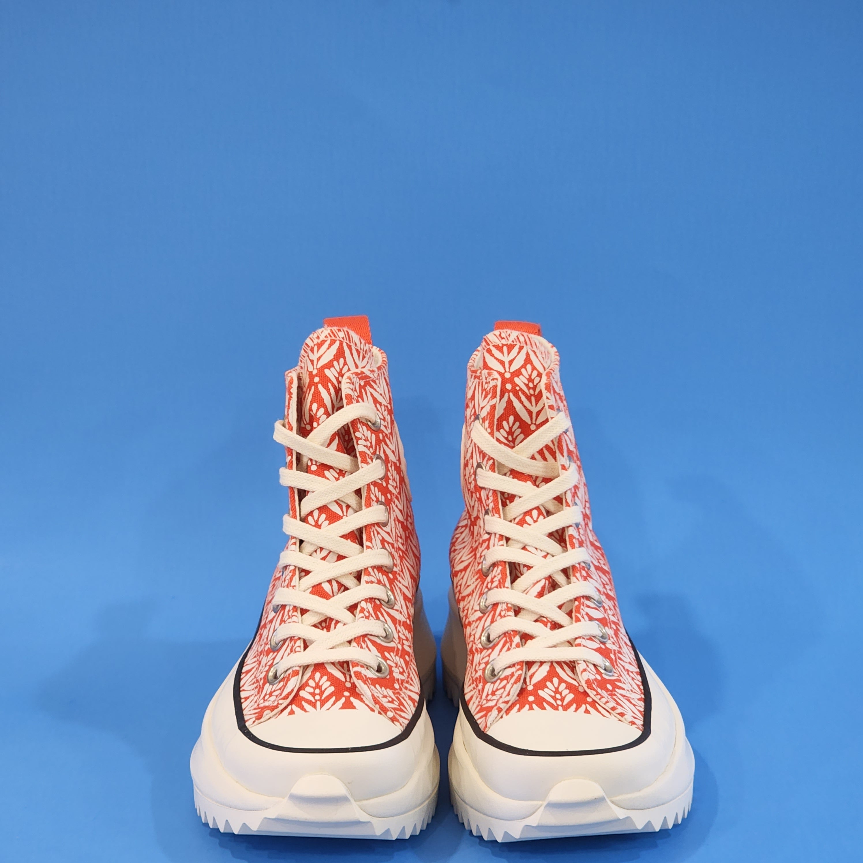 Converse Run Star Hike High 'Bright Poppy' Unisex Platform Sneakers 171922C NWT