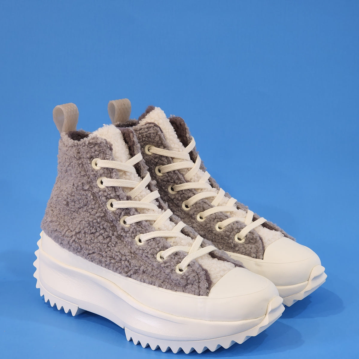 Converse Run Star Hike High Grey Sherpa Vapor Mauve Shoes 172202C Size M/8 W/9.5 Converse Run Star Hike Hi Vapor Mauve Sherpa | Mercari main image 4