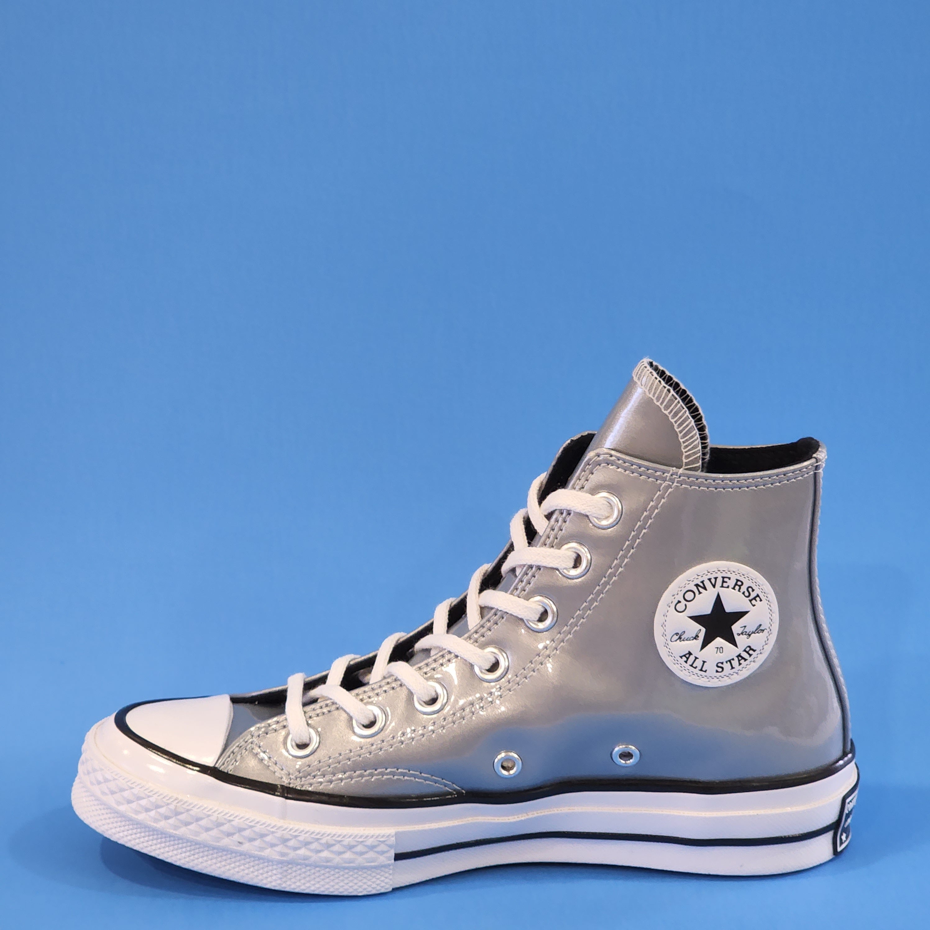 Converse Chuck 70 Hi 'Industrial Glam' Silver Women's Sneakers 568796C NWT