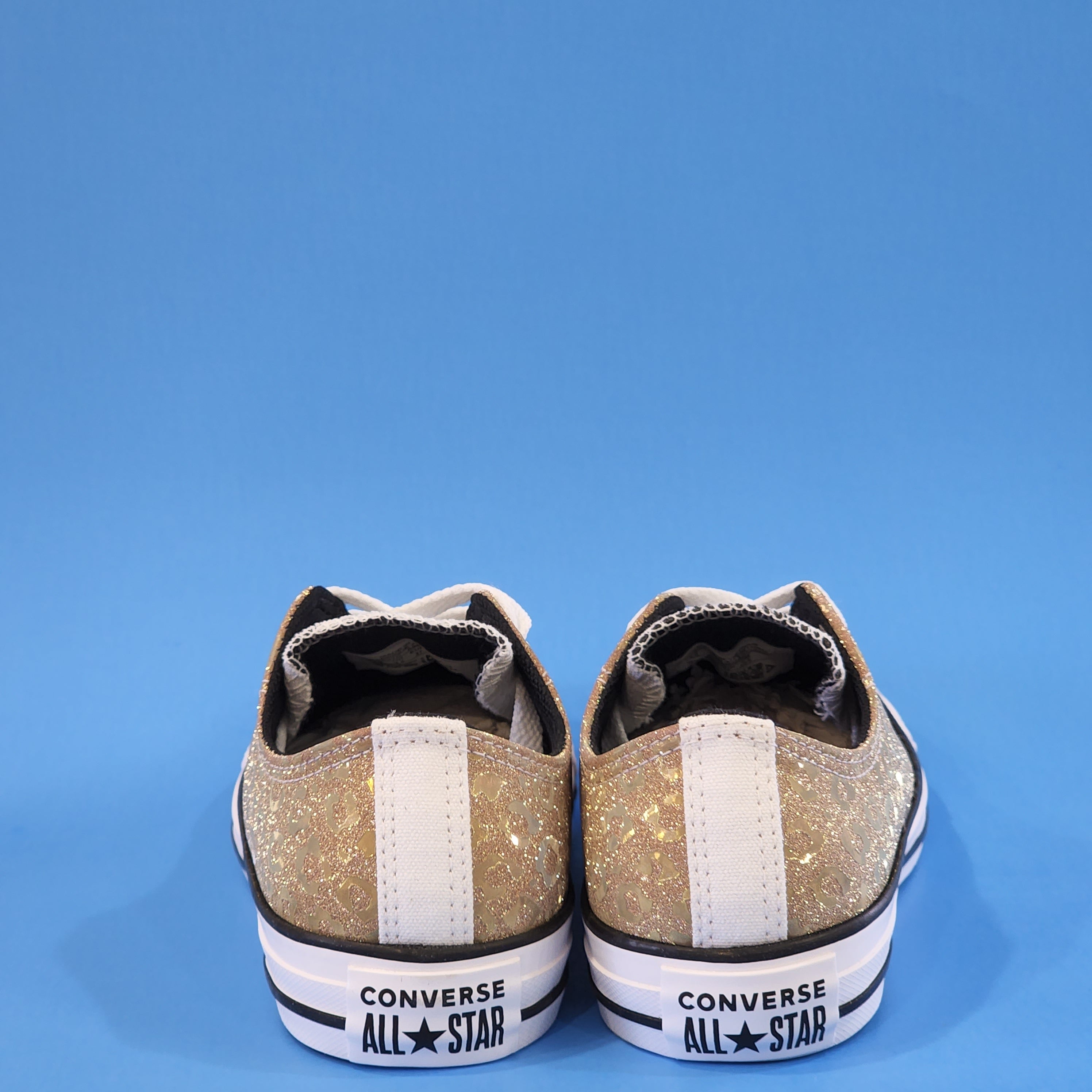 Converse CTAS Low Ox Gold Leopard Glitter Women's Sneakers 572041C NWT