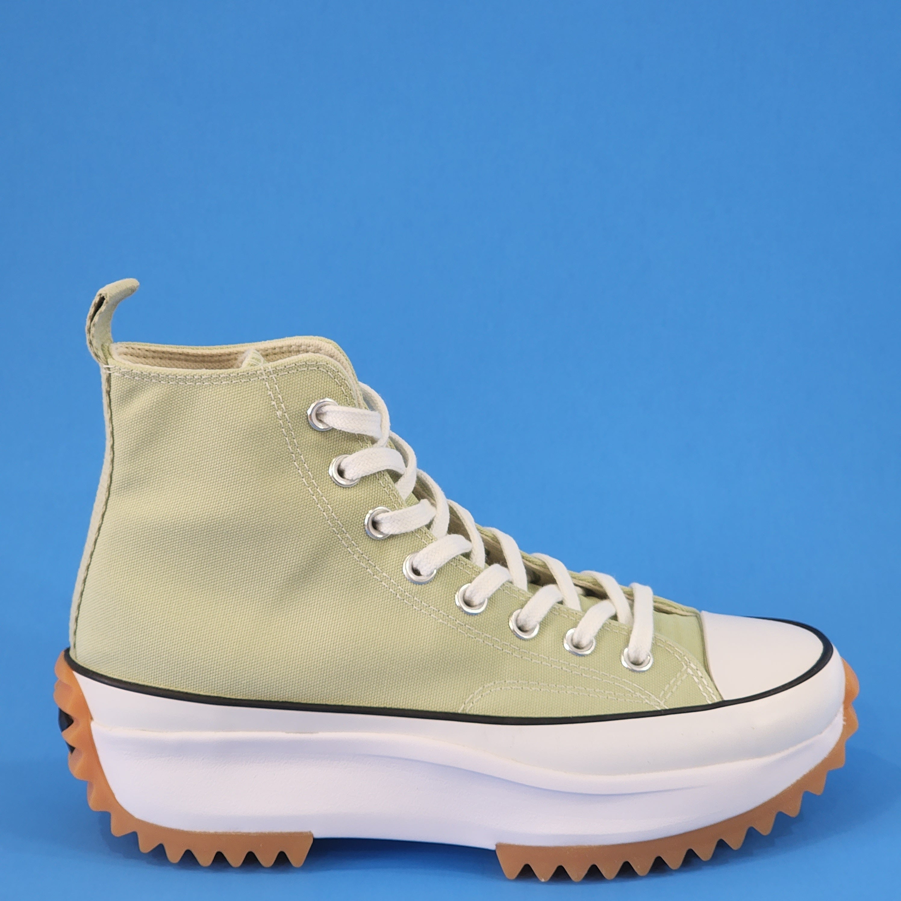 Converse Run Star Hike Hi Seasonal Color Olive Aura Platform Sneaker A00552C NWT