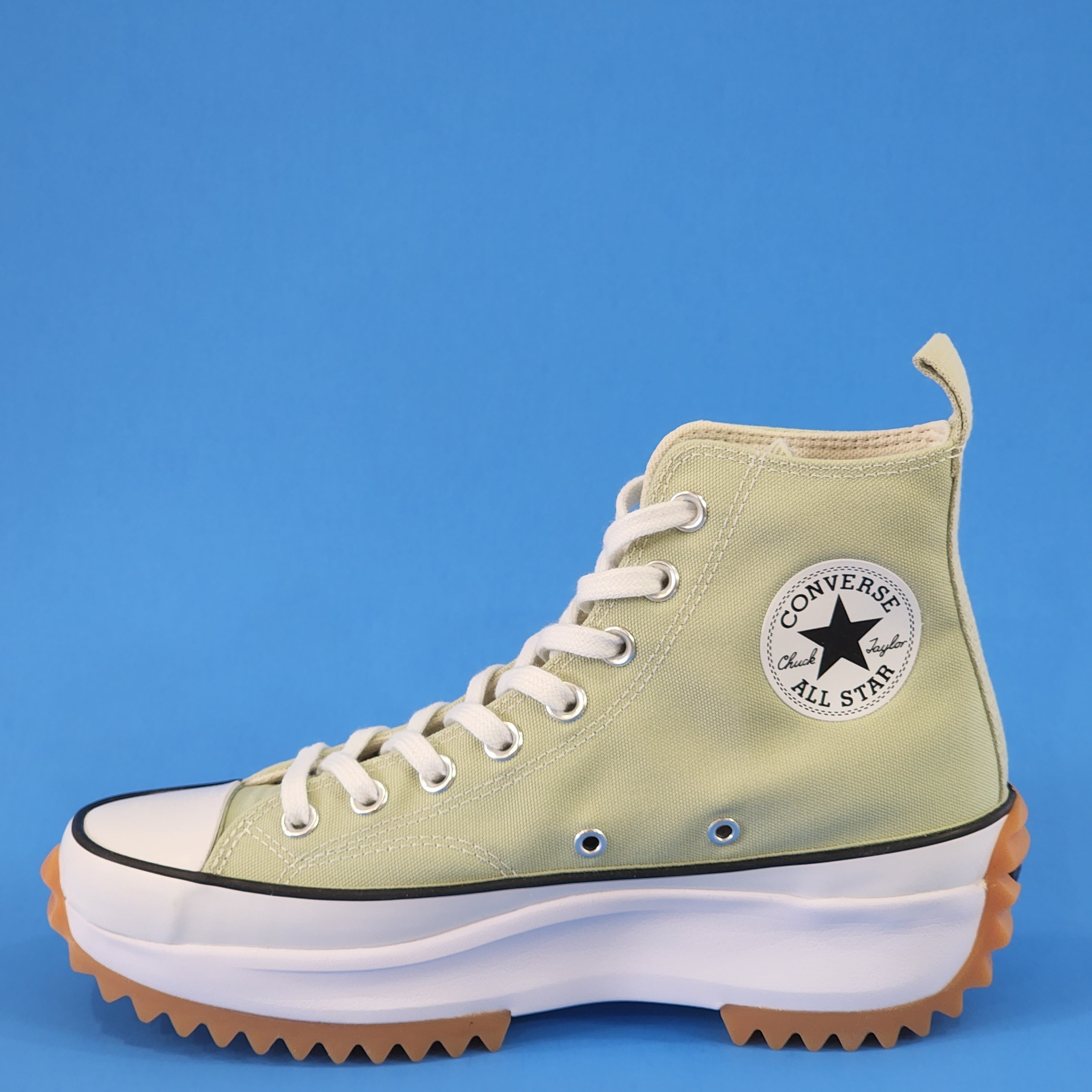 Converse Run Star Hike Hi Seasonal Color Olive Aura Platform Sneaker A00552C NWT