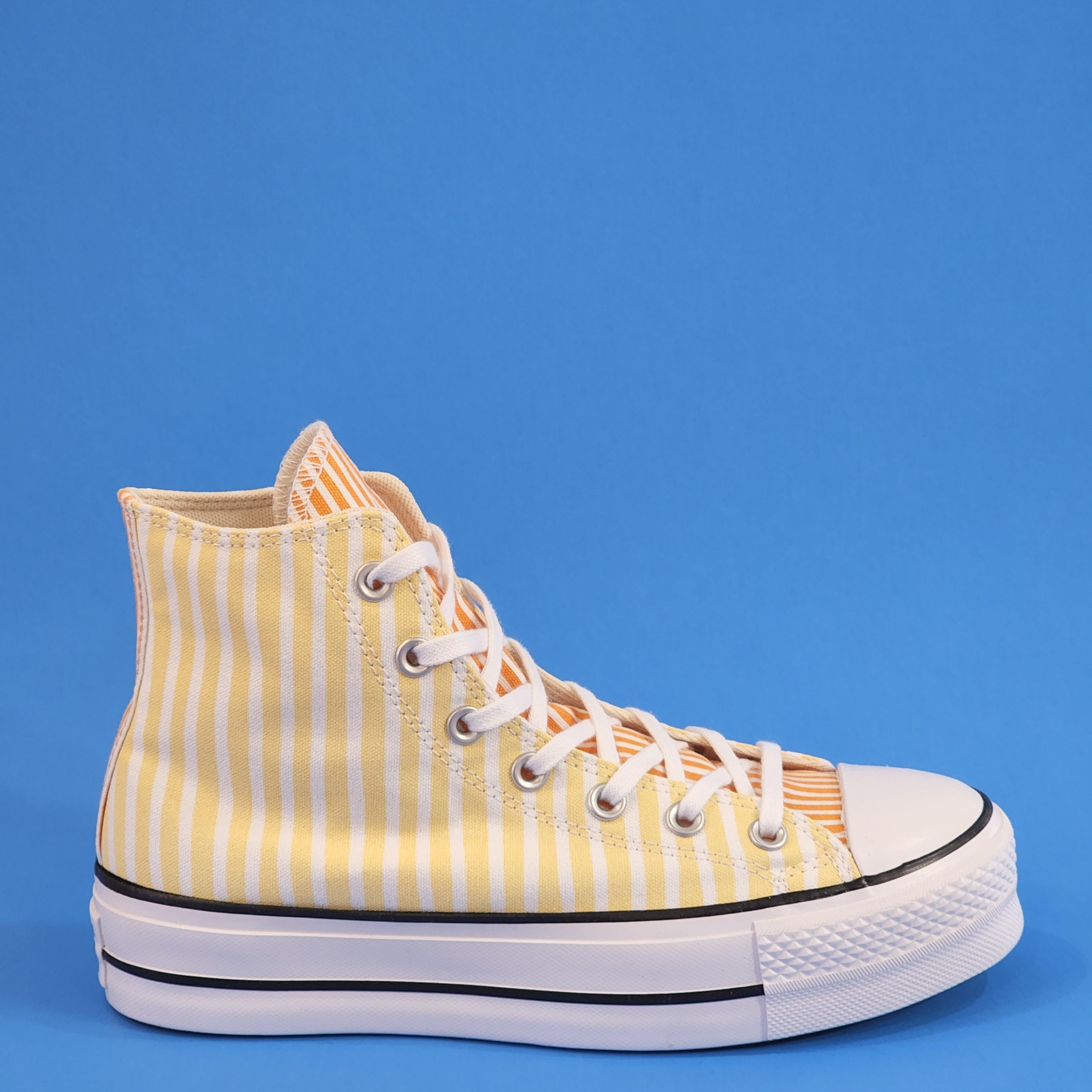 Converse CTAS Hi Lift Cyber Mango Stripes Women's Platform Sneakers A03298C NWT