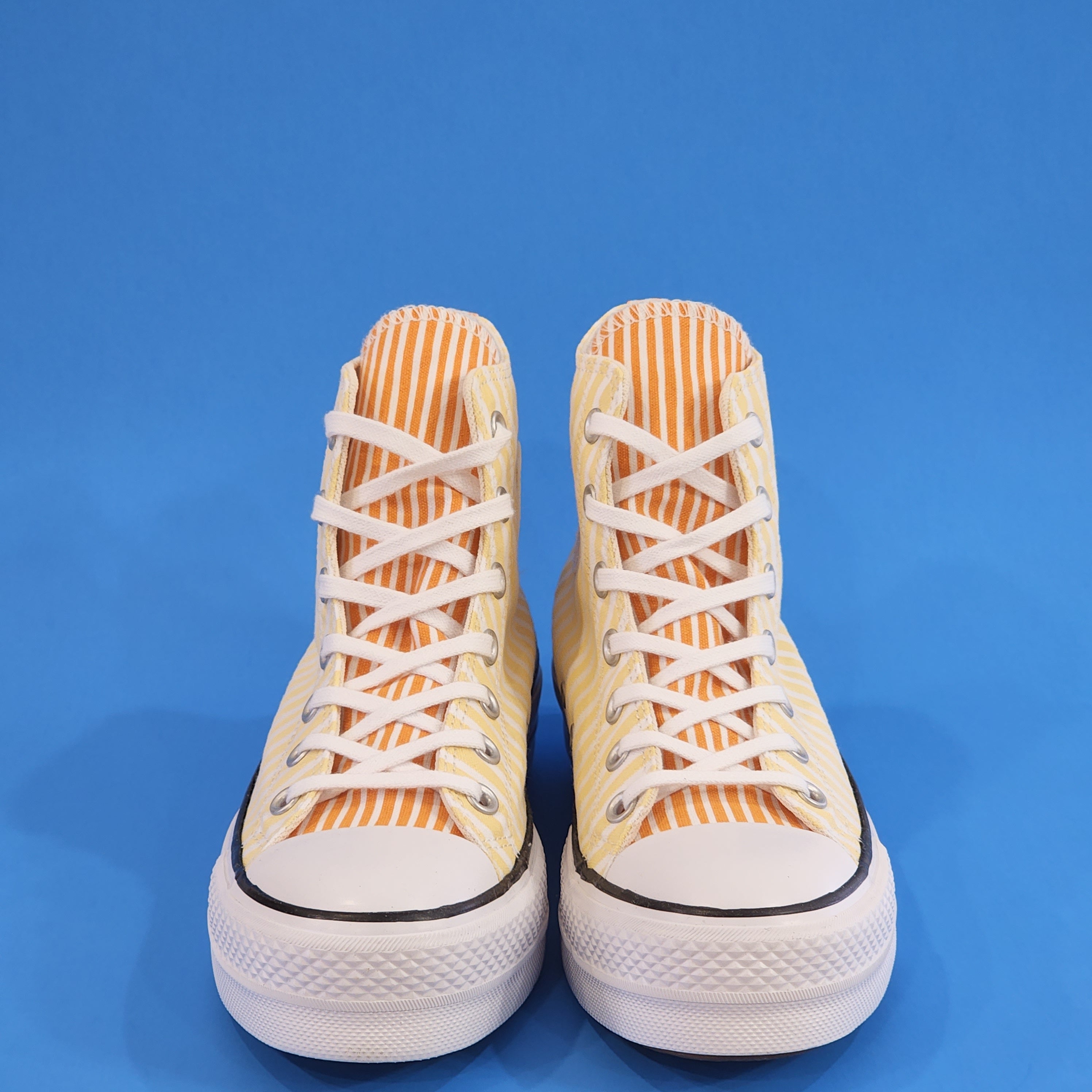 Converse CTAS Hi Lift Cyber Mango Stripes Women's Platform Sneakers A03298C NWT