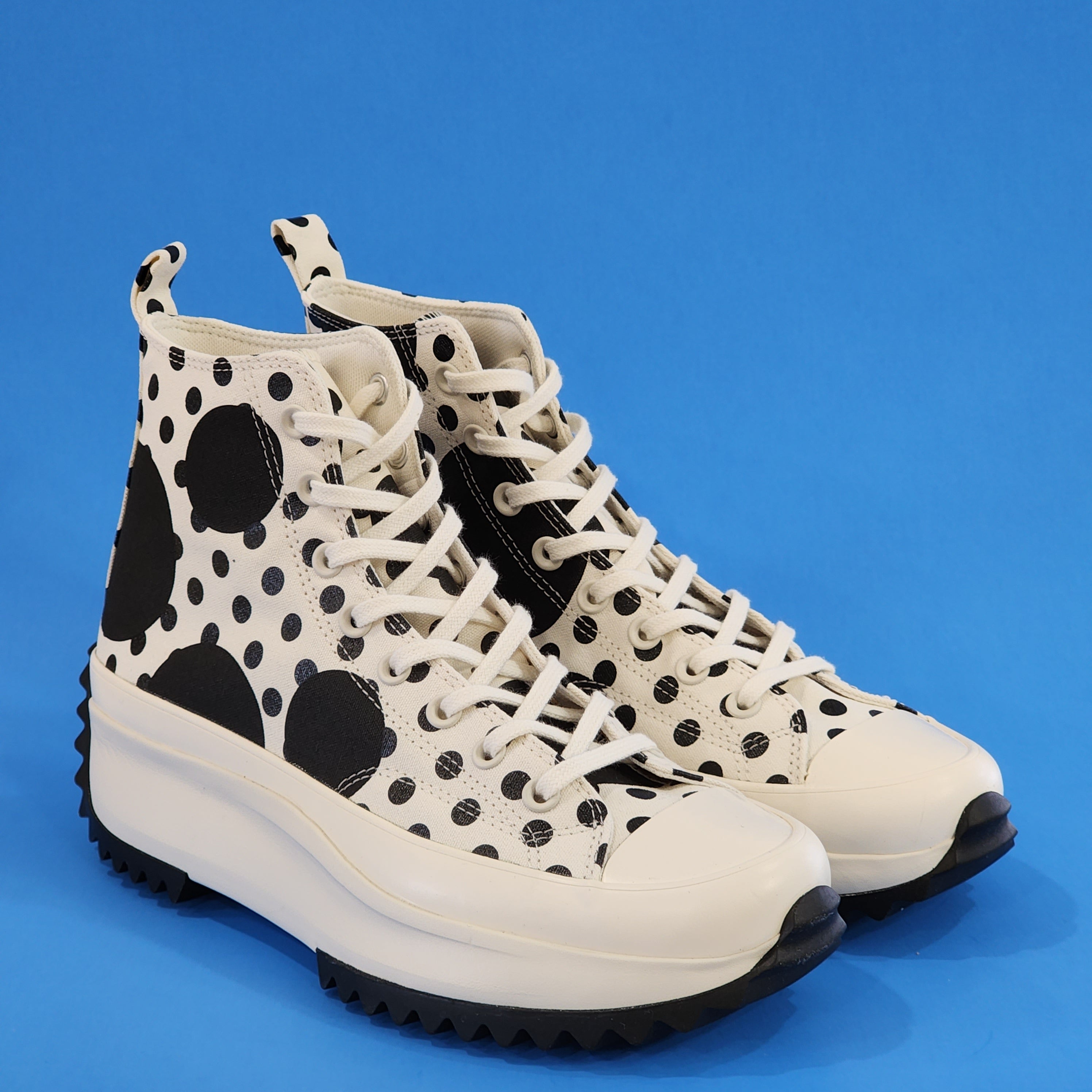 Converse Run Star Hike High Polka Dots Unisex Platform Sneakers A01181C NWT