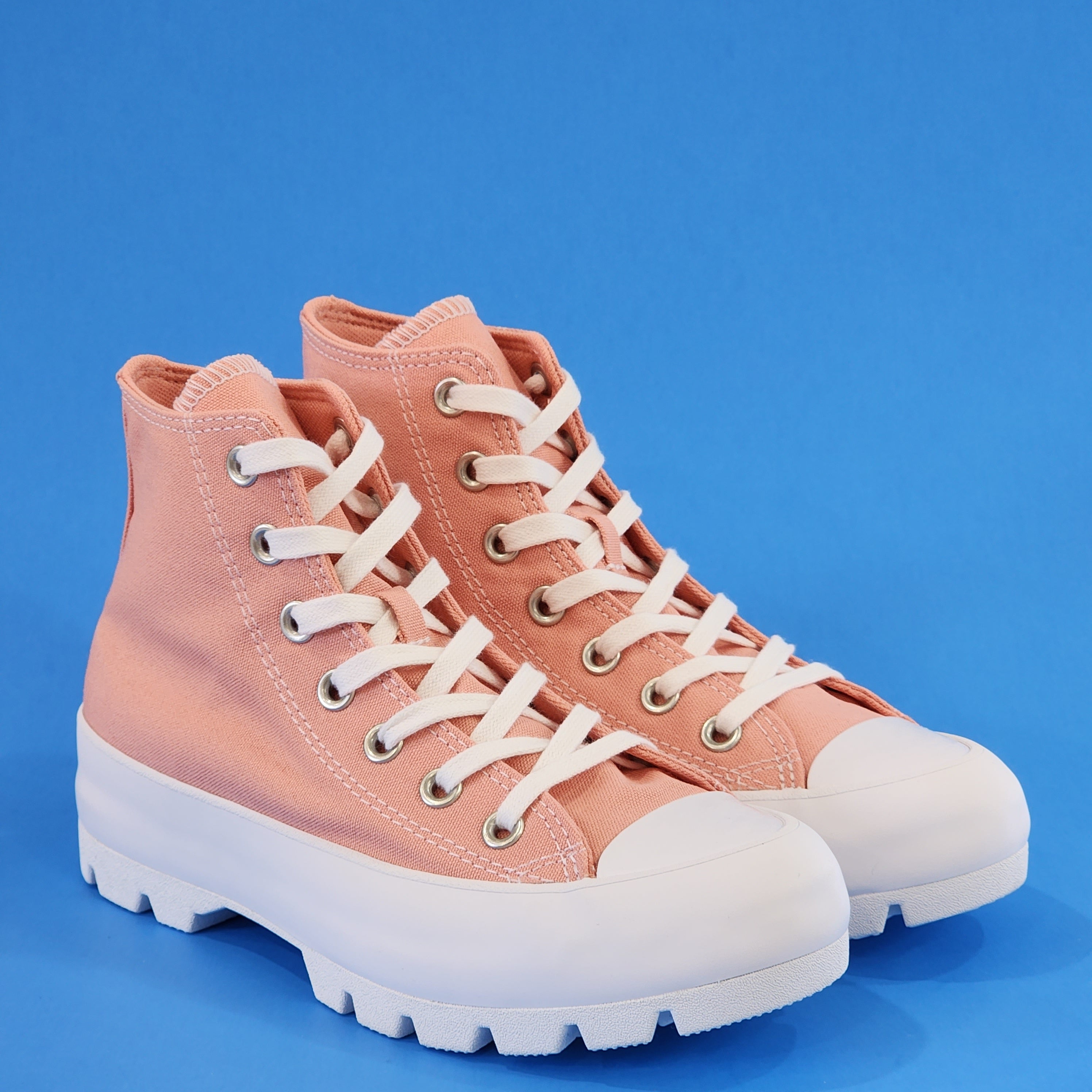 Converse CTAS Hi Quartz Pink Canvas Women's Platform Sneakers 571726C NWT