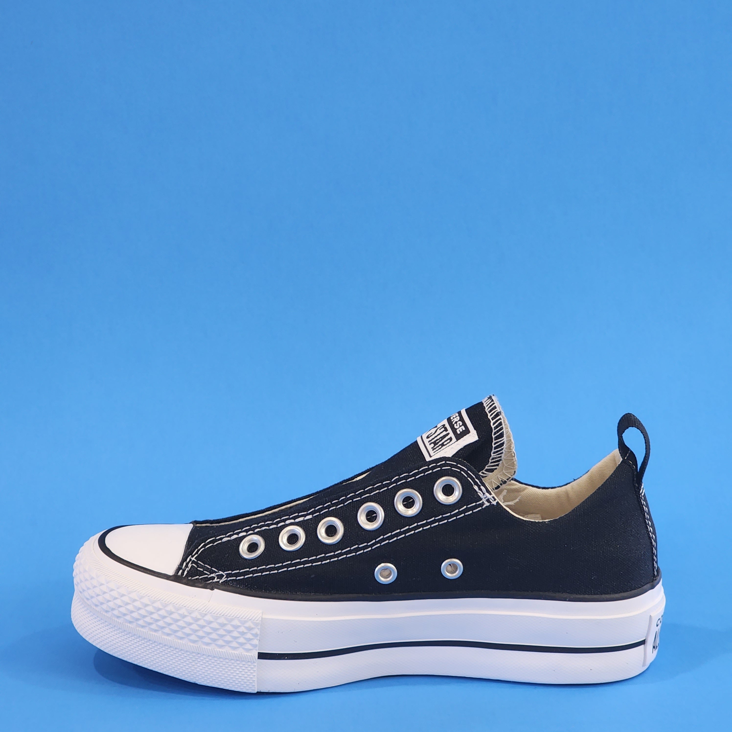 Converse CTAS Low Ox Classic Black Slip Women's Platform Sneakers 563456F NWT