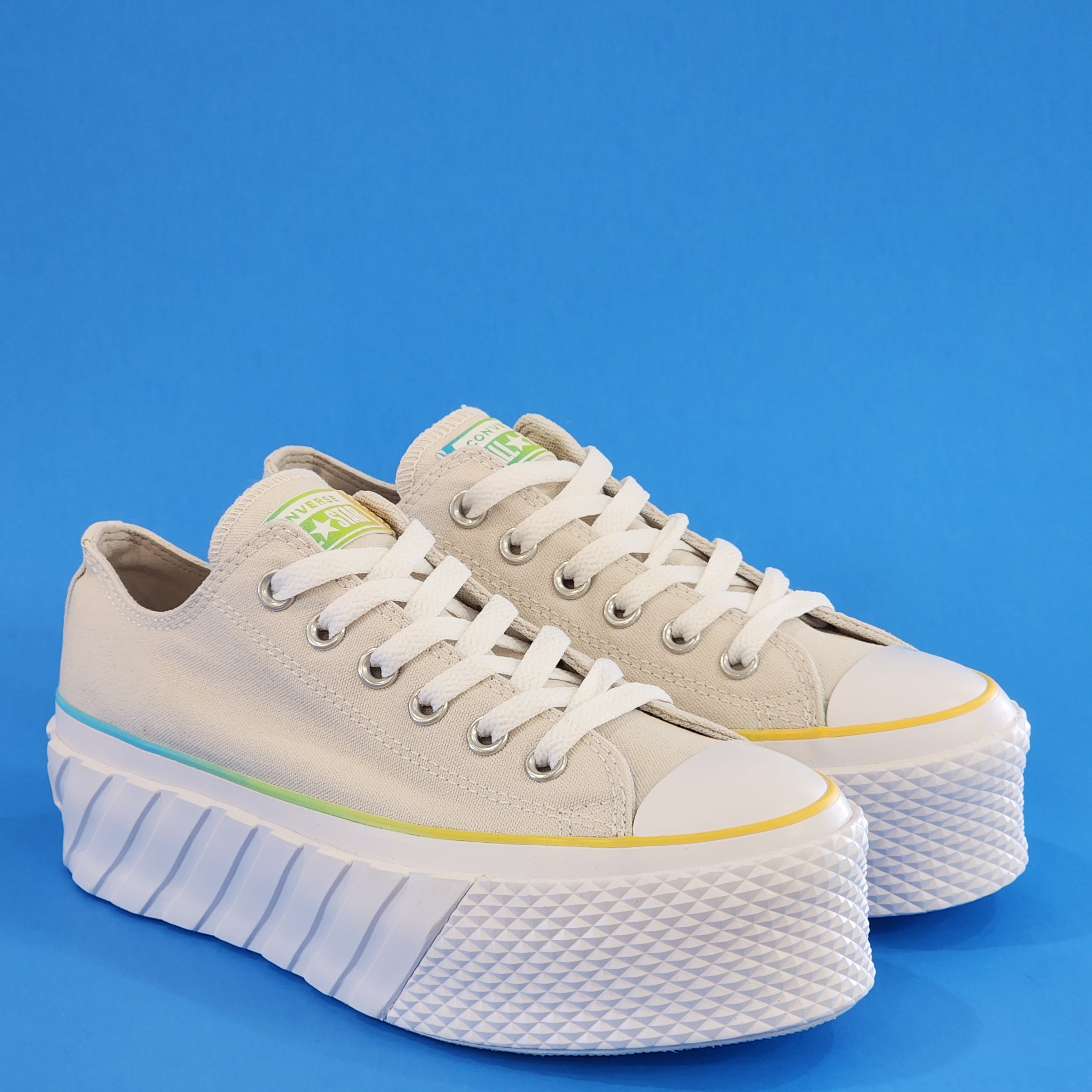 Converse CTAS Hi Gradient Heat Pale Putty 2X Platform Sneakers A00559C NWT