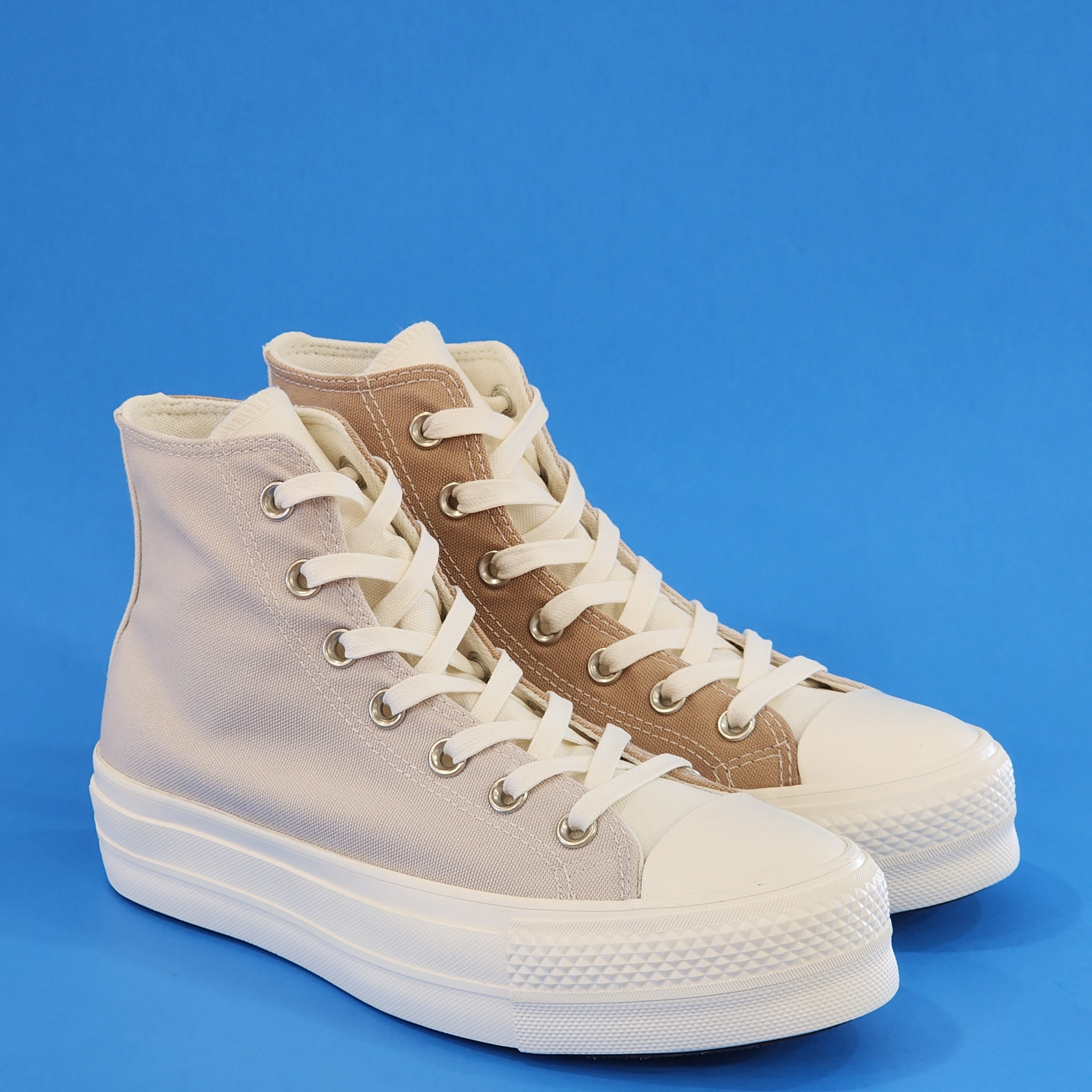 Converse CTAS Hi Lift Tri-Panel Hemp & Desert Sand Platform Sneakers A01581C NWT