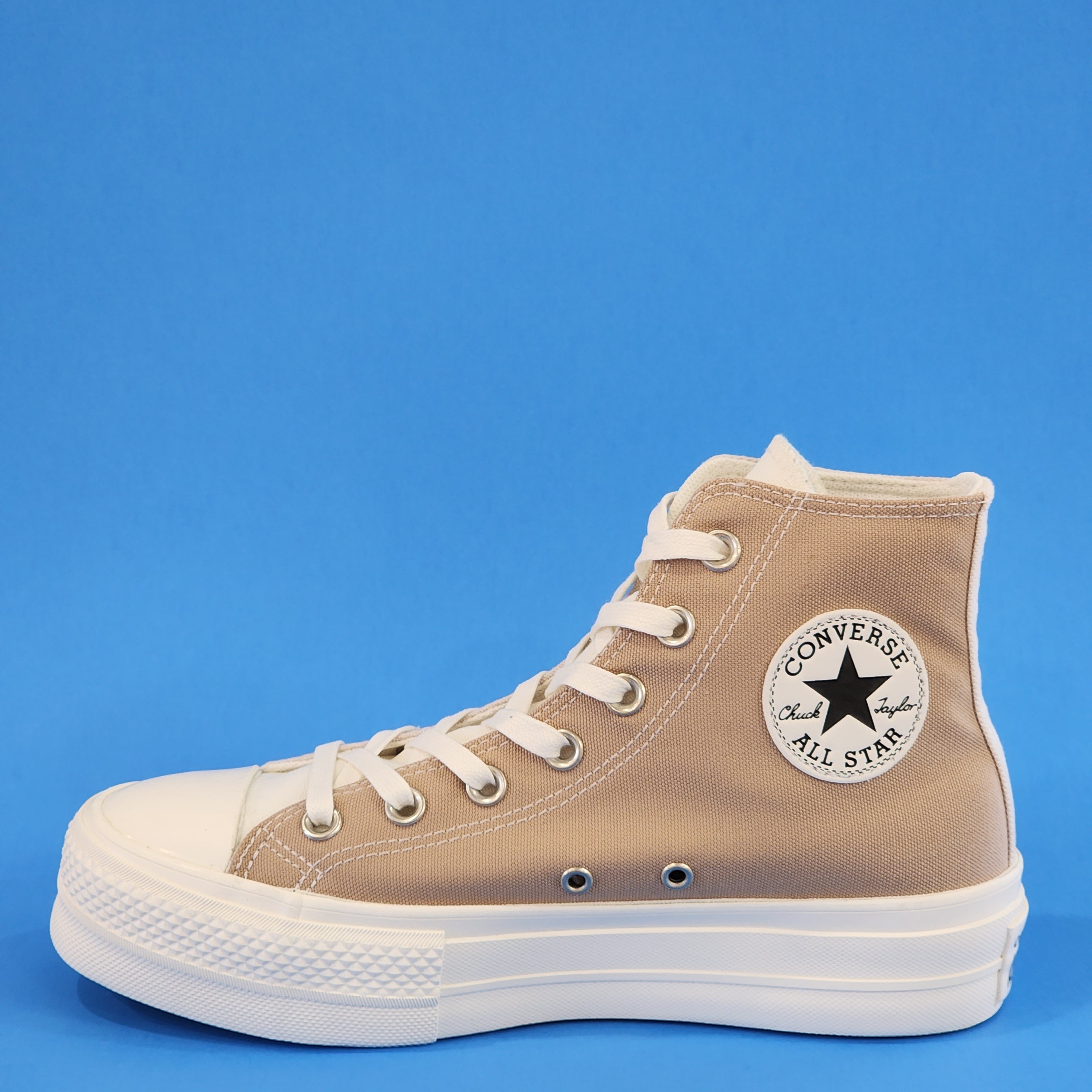 Converse CTAS Hi Lift Tri-Panel Hemp & Desert Sand Platform Sneakers A01581C NWT