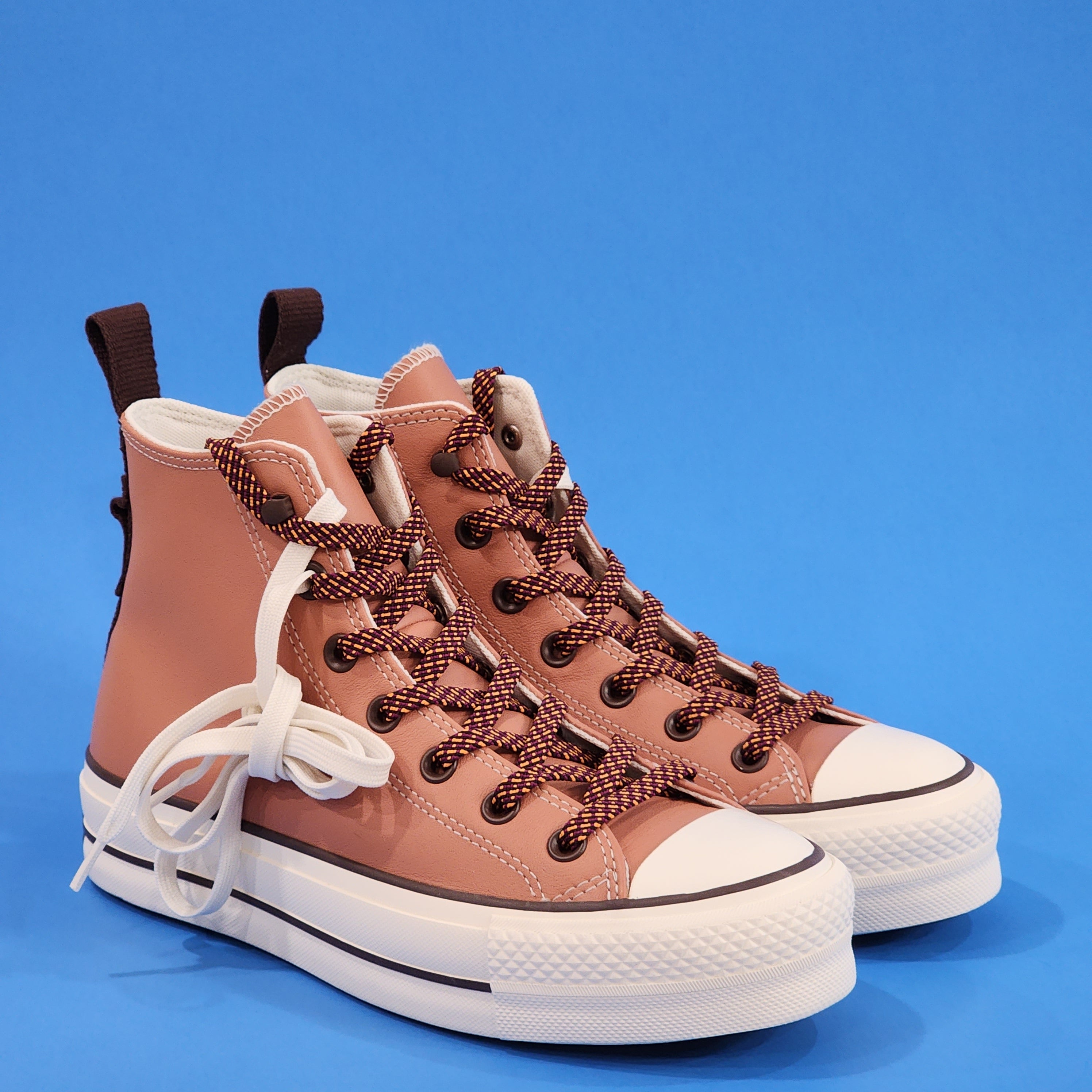 Converse CTAS Hi Lift Tonal Leather Terra Blush Platform Sneakers A03741C NWT