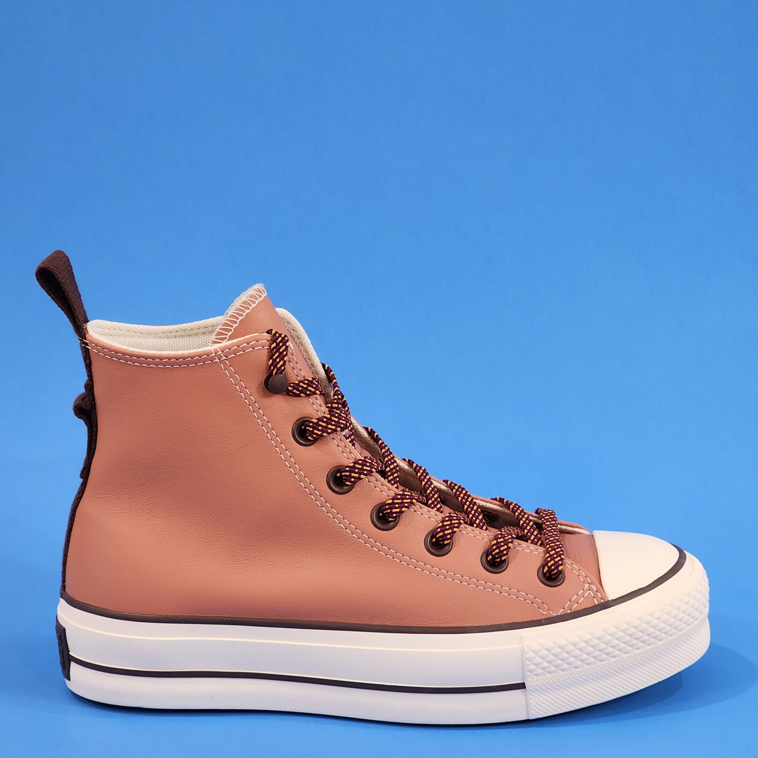 Converse CTAS Hi Lift Tonal Leather Terra Blush Platform Sneakers A03741C NWT