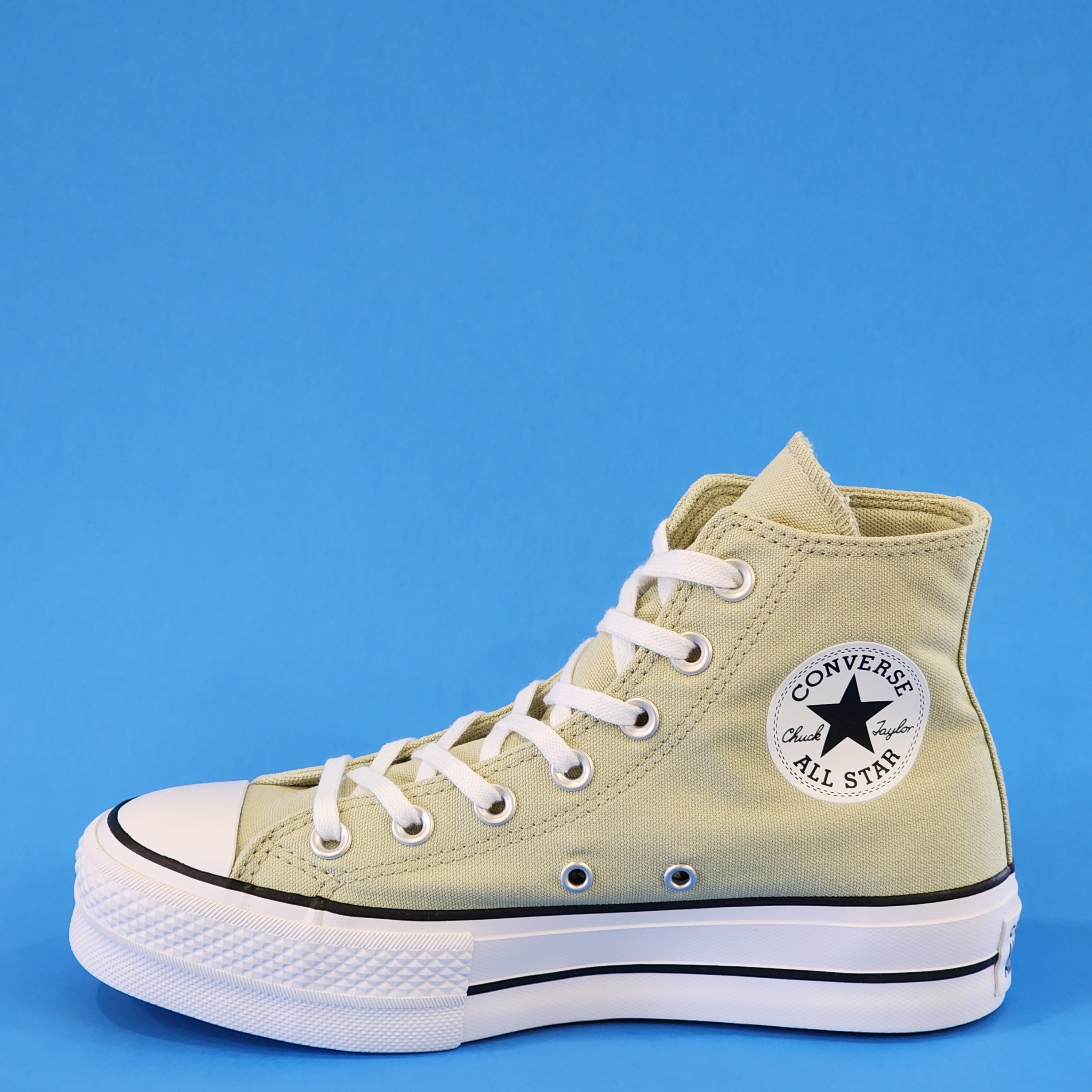 Converse CTAS Hi Lift Seasonal Color 'Olive Aura' Platform Sneakers A03386C NWT