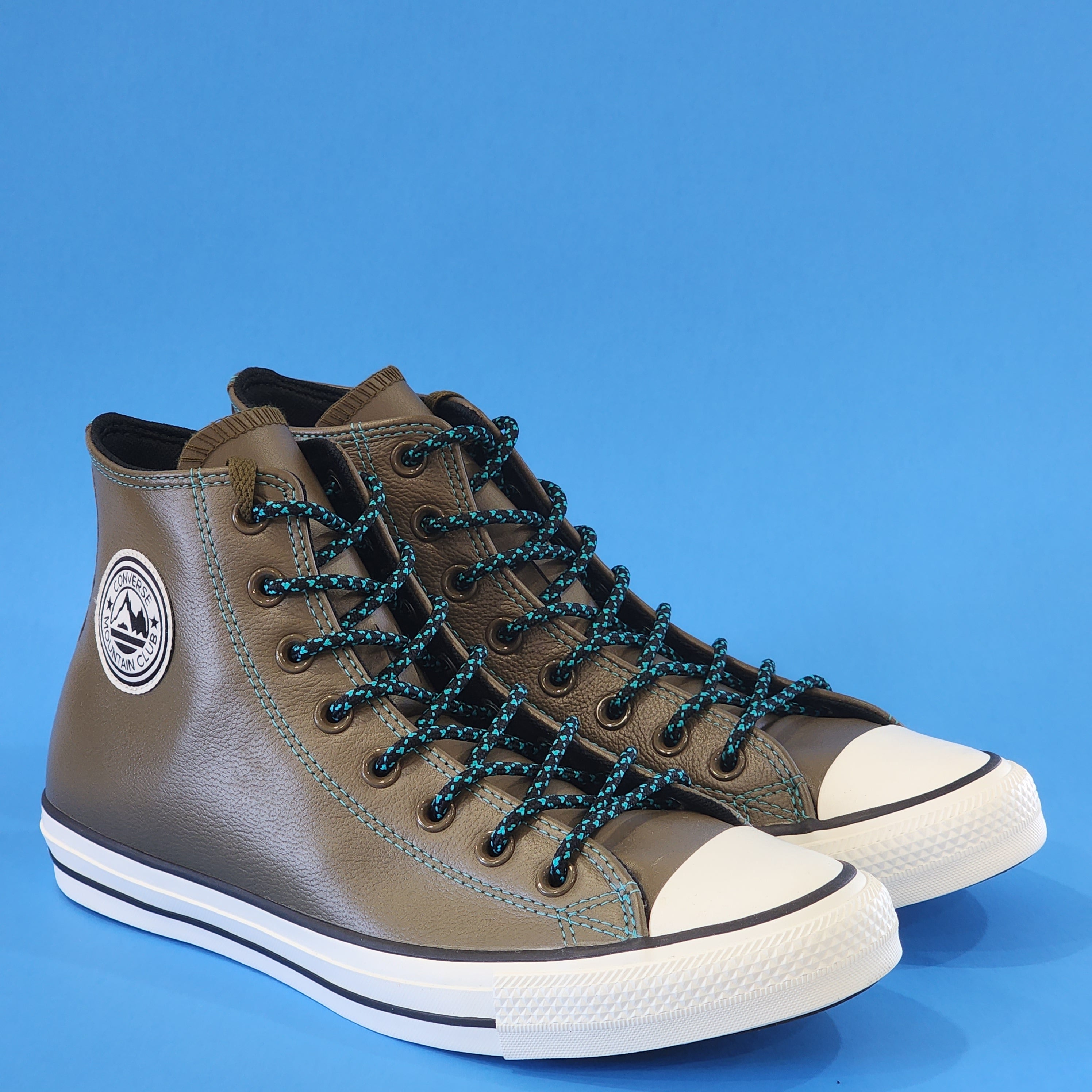 Converse CTAS Hi Tumbled Leather 'Surplus Olive' Unisex Sneakers 165957C NWT