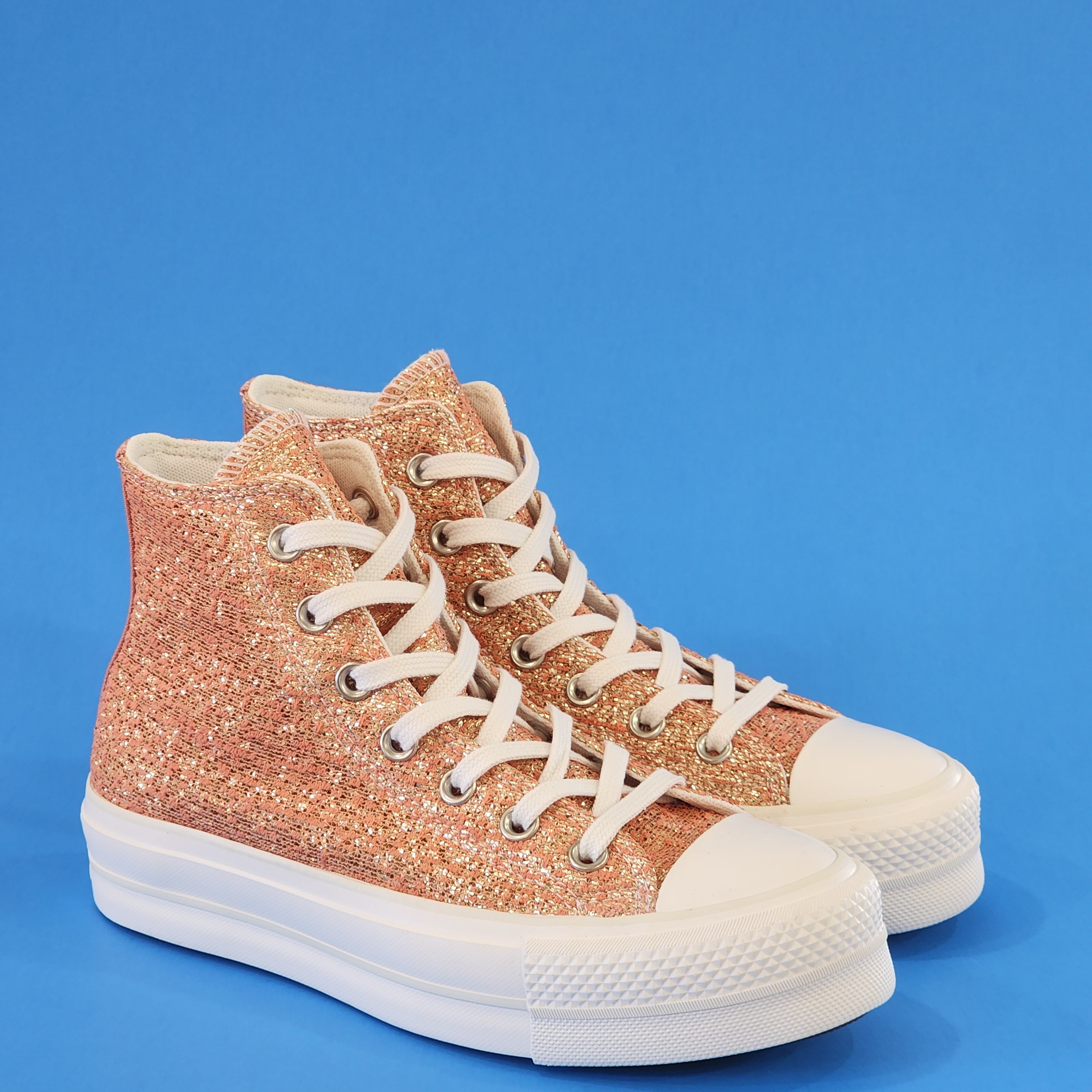 Converse CTAS Hi Lift Metallic Shimmer Women's Platform Sneakers 570984C NWT