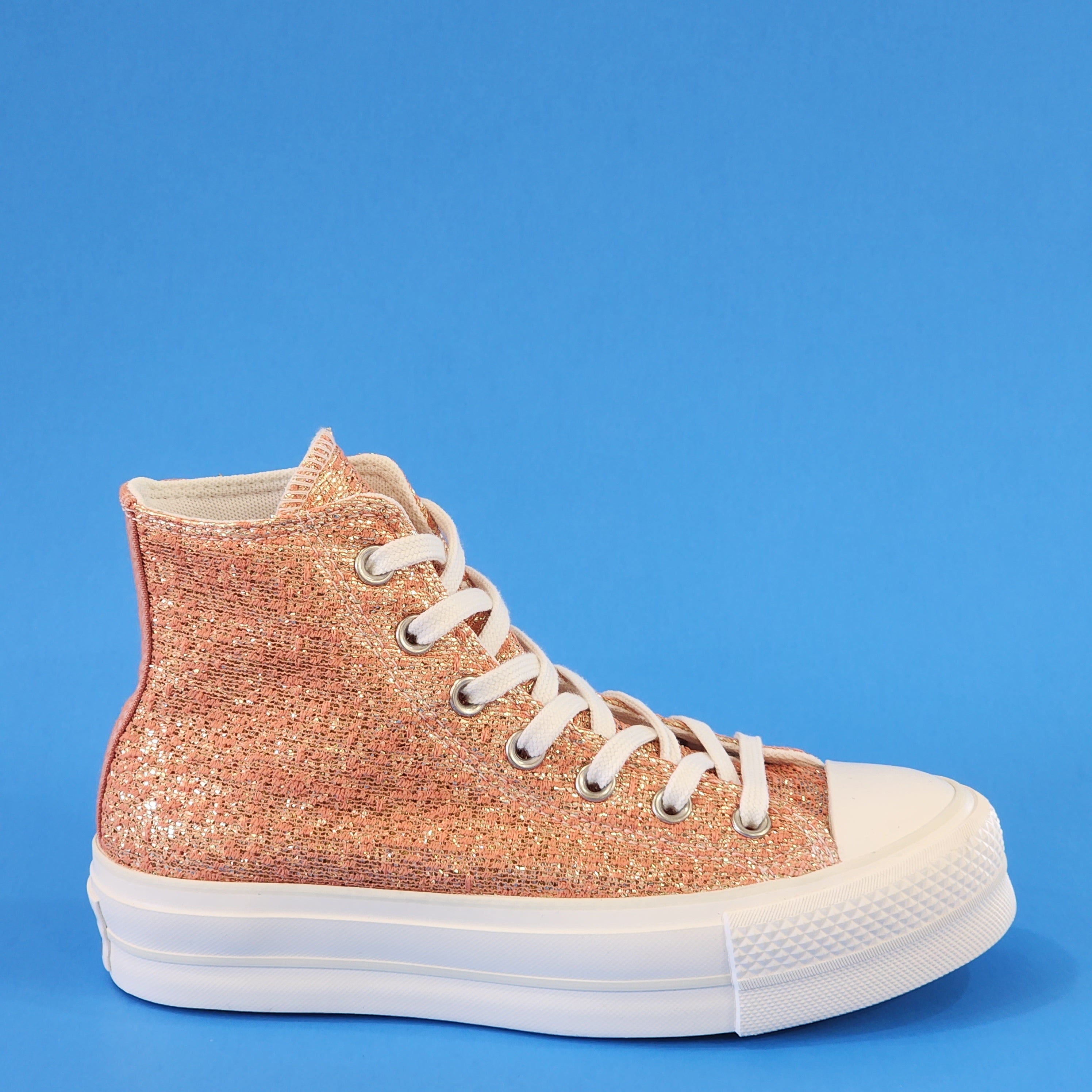 Converse CTAS Hi Lift Metallic Shimmer Women's Platform Sneakers 570984C NWT