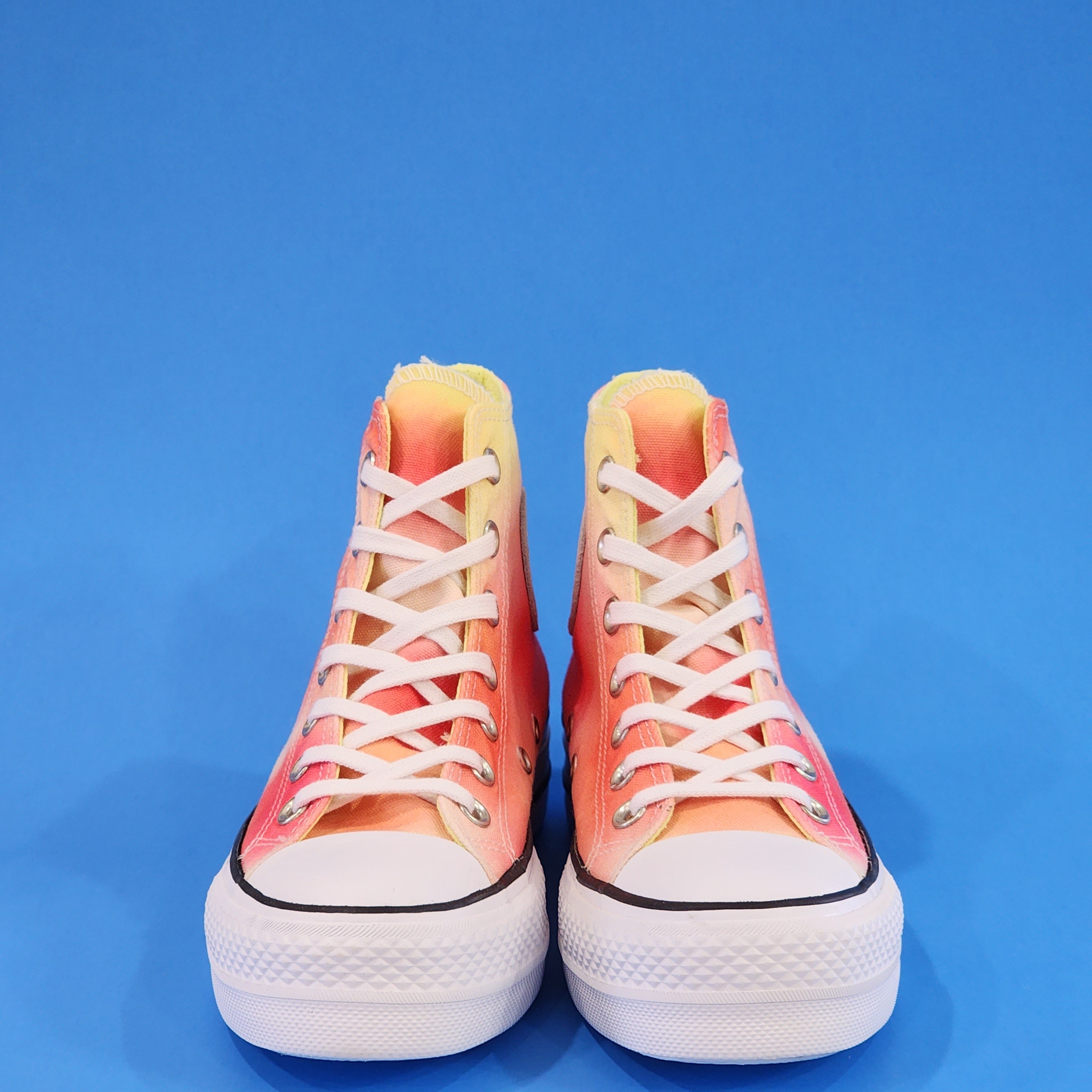 Converse CTAS Hi Lift Poppy Glow/White/Black Women's Platform Sneakers 572572C