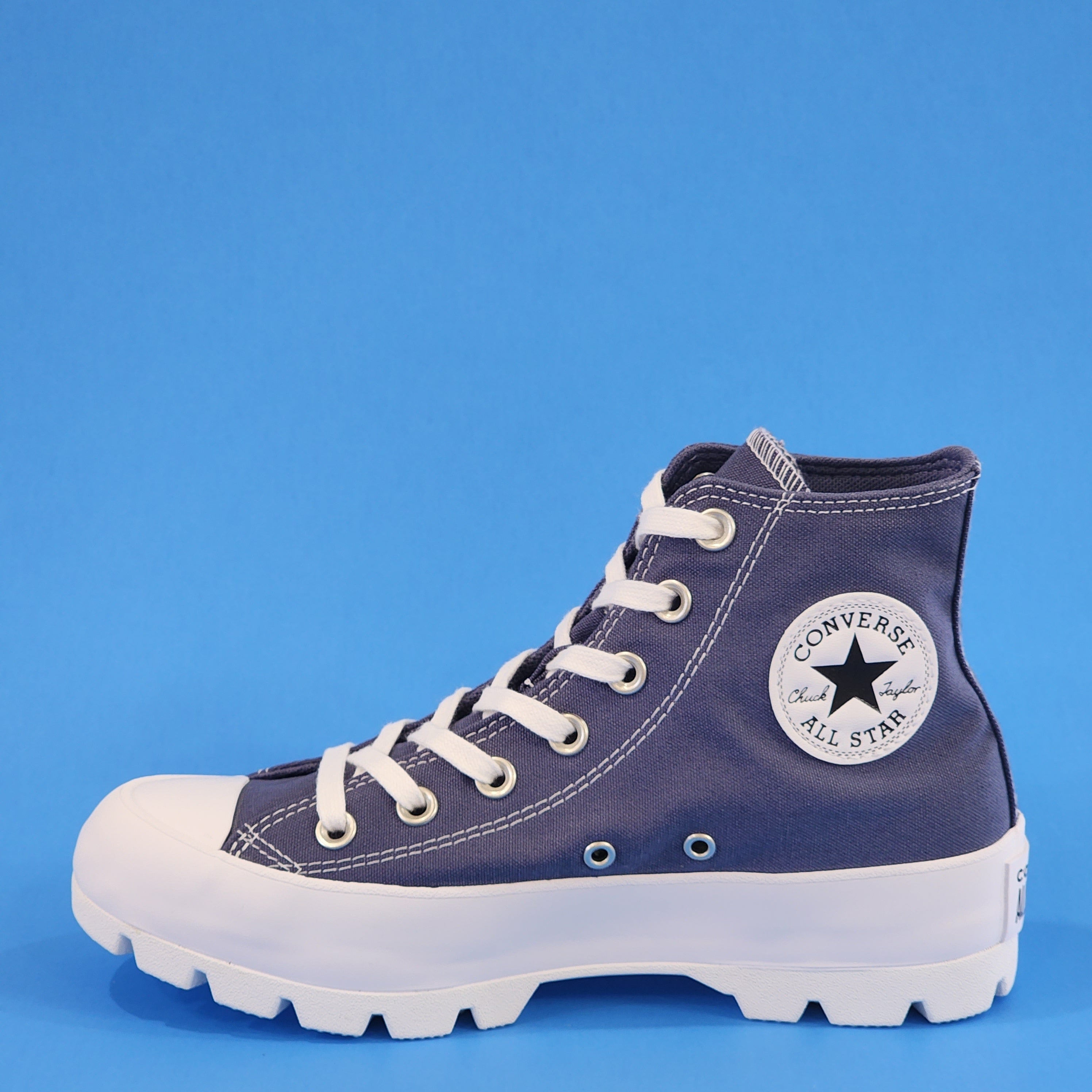 Converse CTAS Hi Winter Lugged Steel Blue Women's Platform Sneakers 571009C NWT