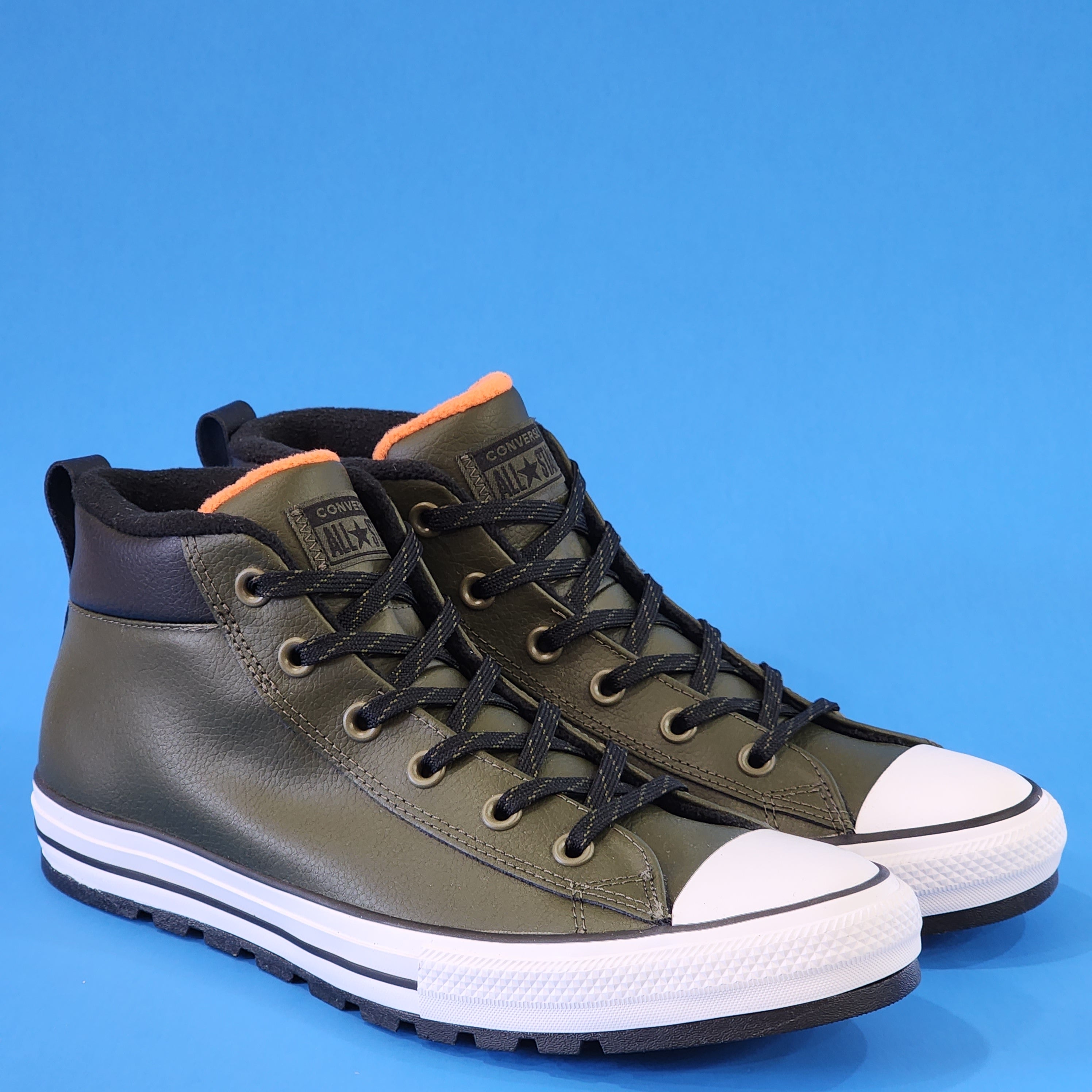 Converse CTAS Hi Khaki/Green Winter Leather Unisex Street Boot 172959C NWT