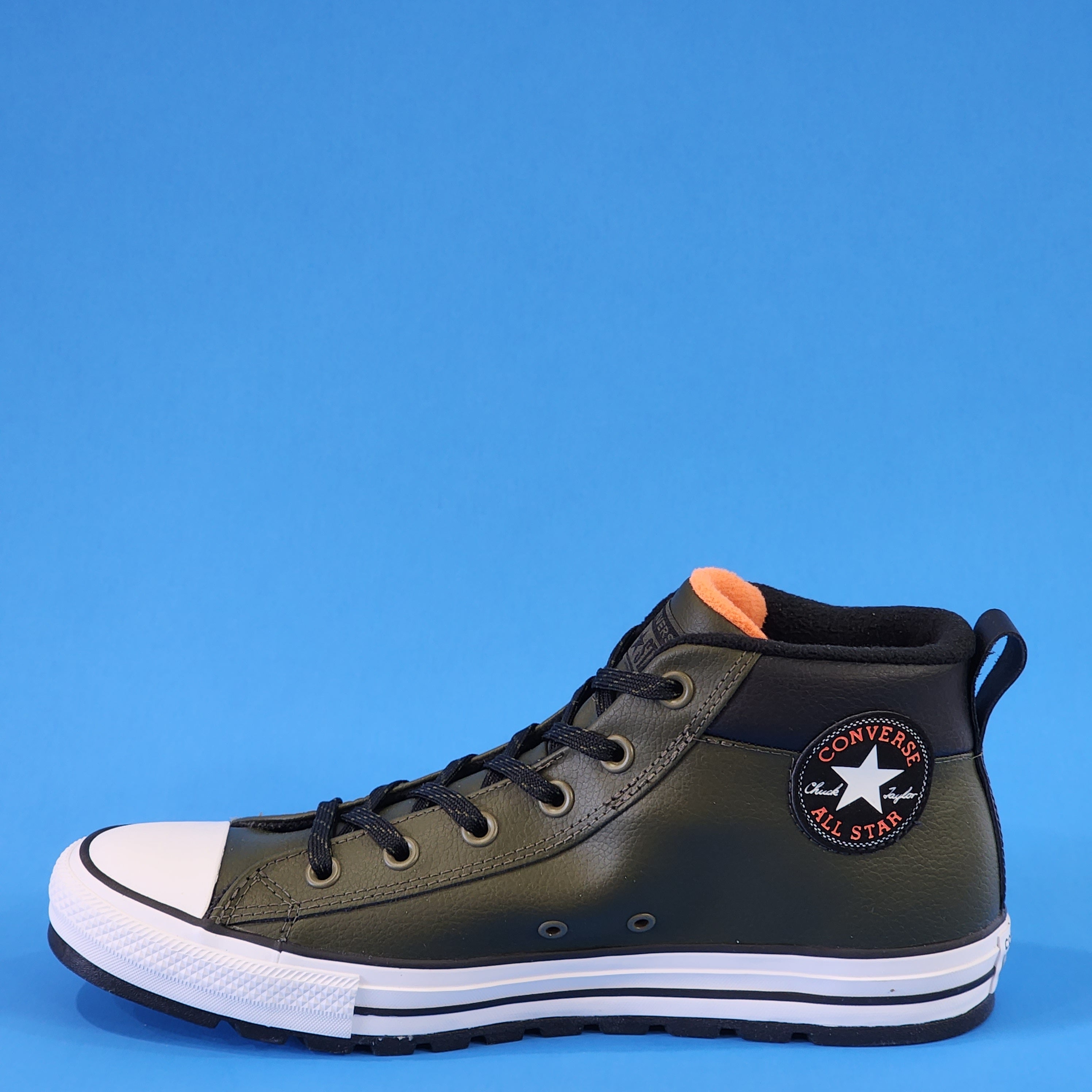 Converse CTAS Hi Khaki/Green Winter Leather Unisex Street Boot 172959C NWT